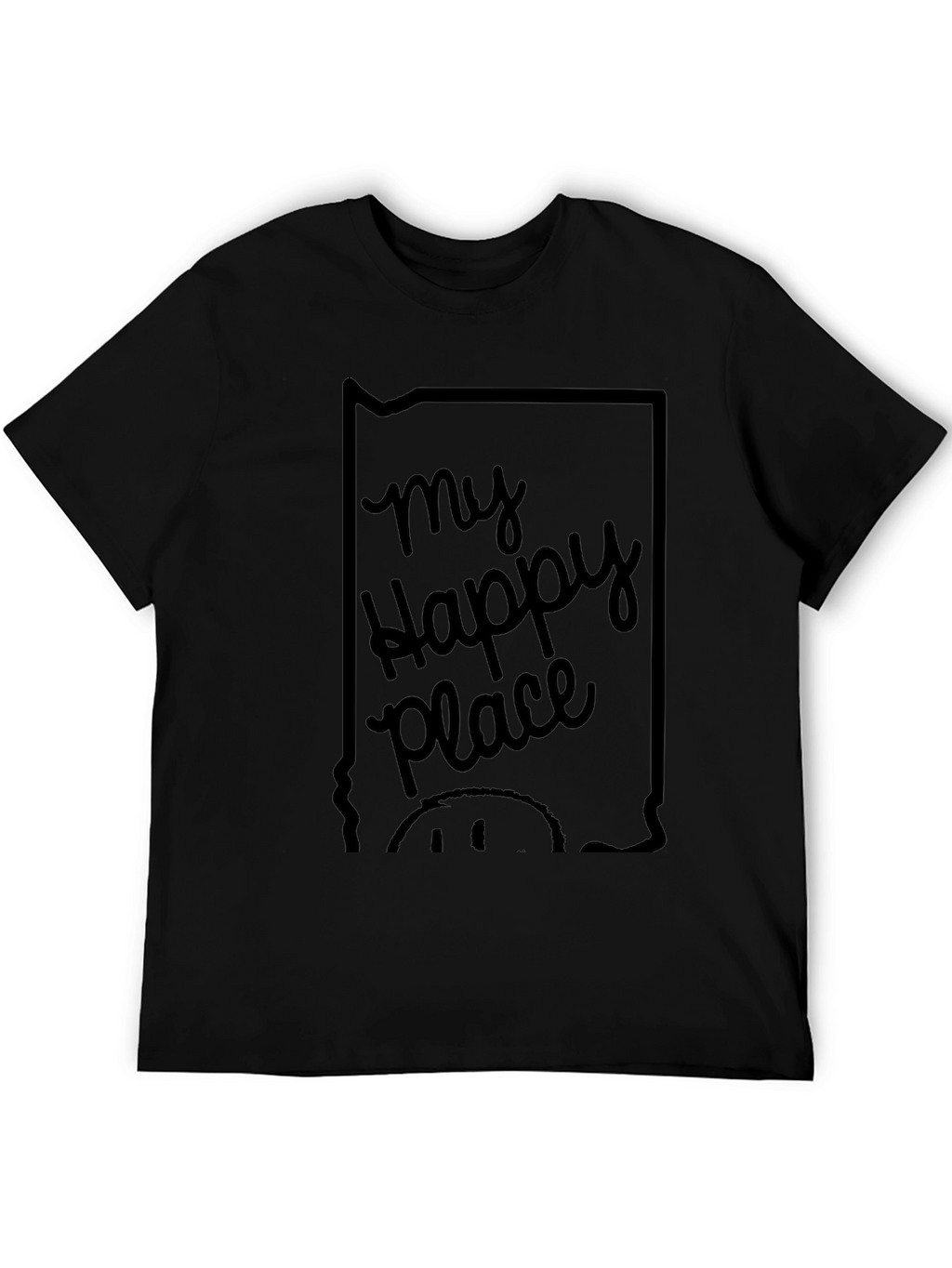 My Happy Place Graphic T-Shirt - Black