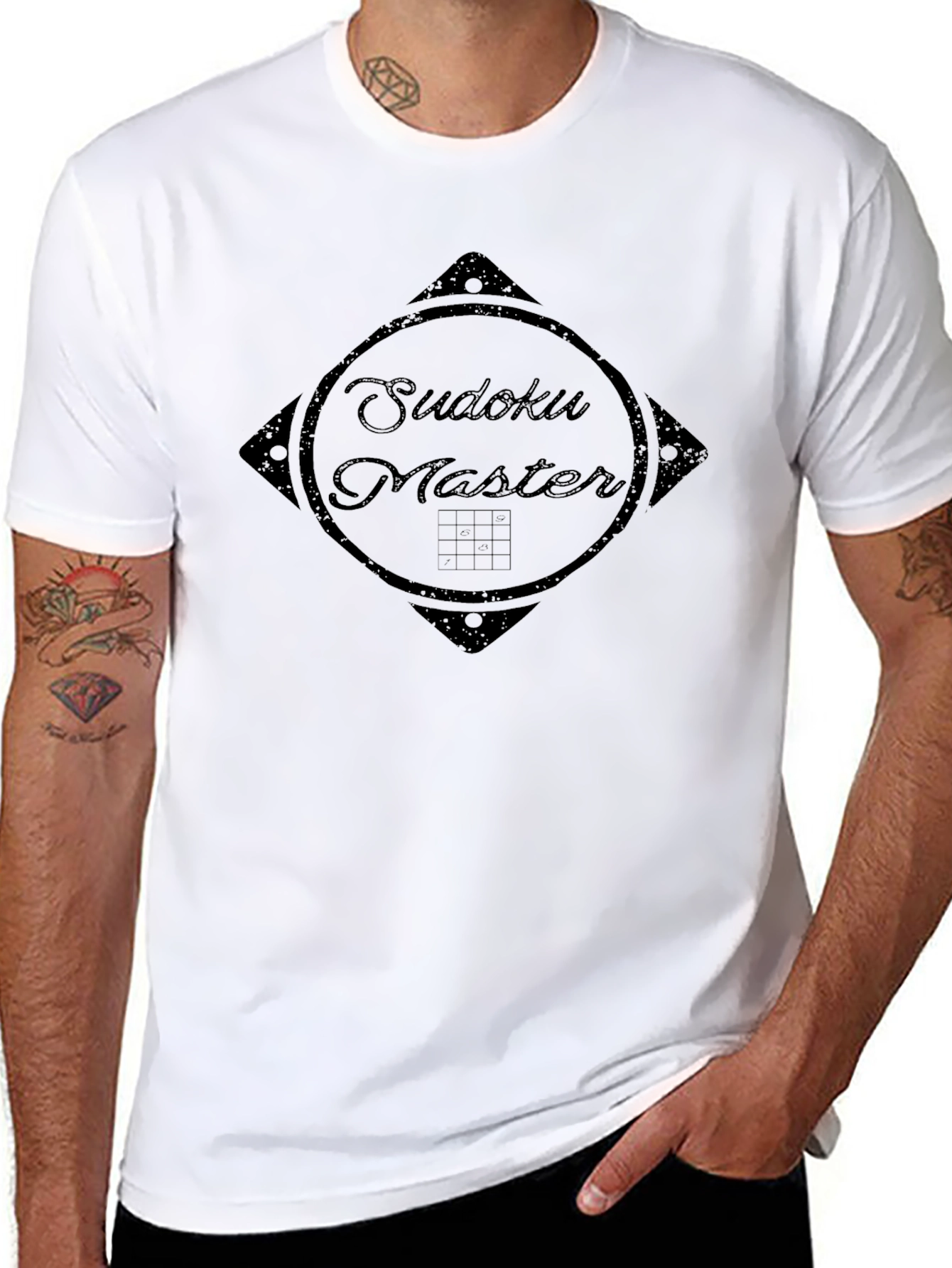 Sudoku Master Black T-Shirt - Brain Game Lover