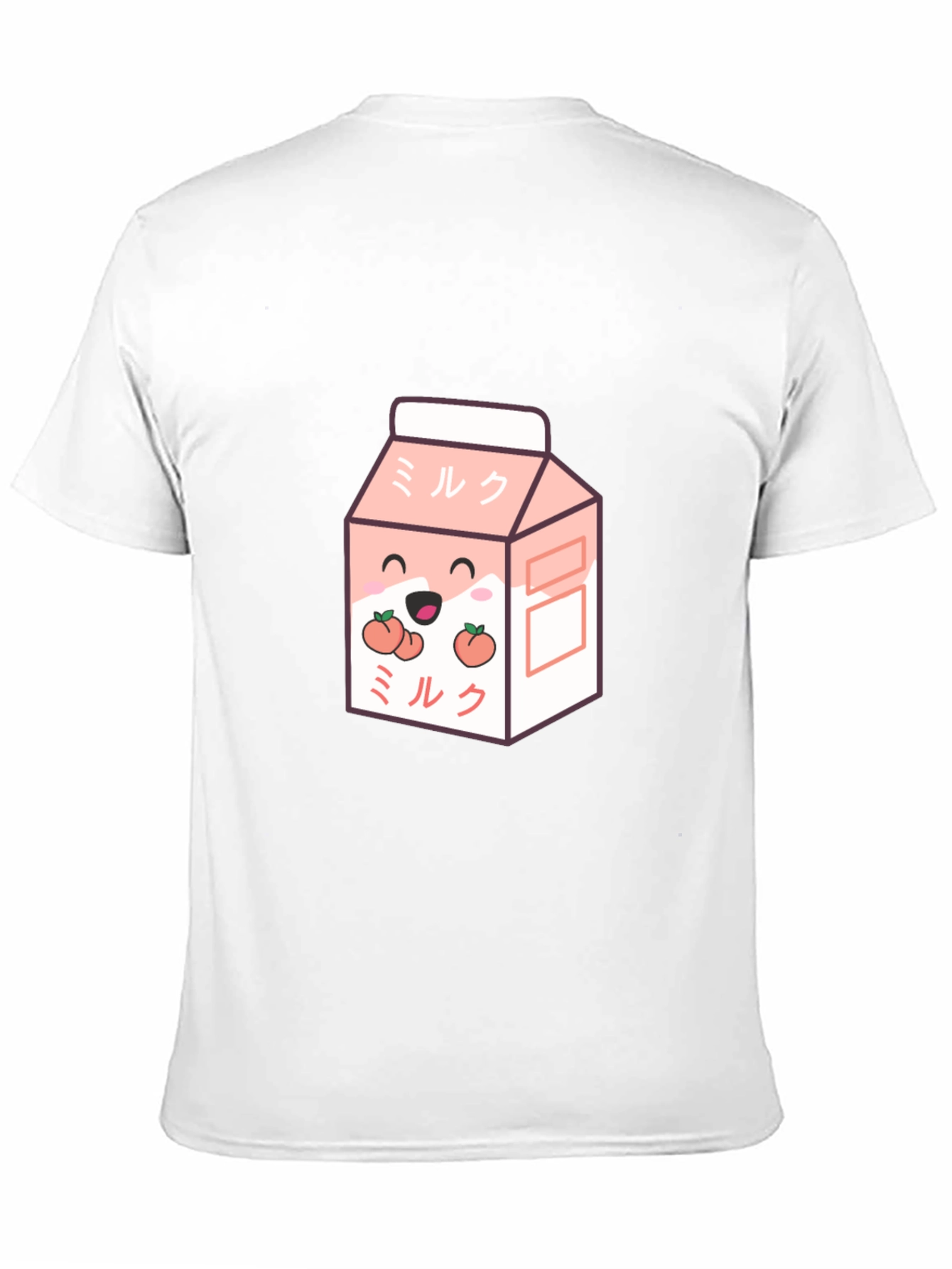 Cute Peach Milk Cartoon Graphic T-Shirt