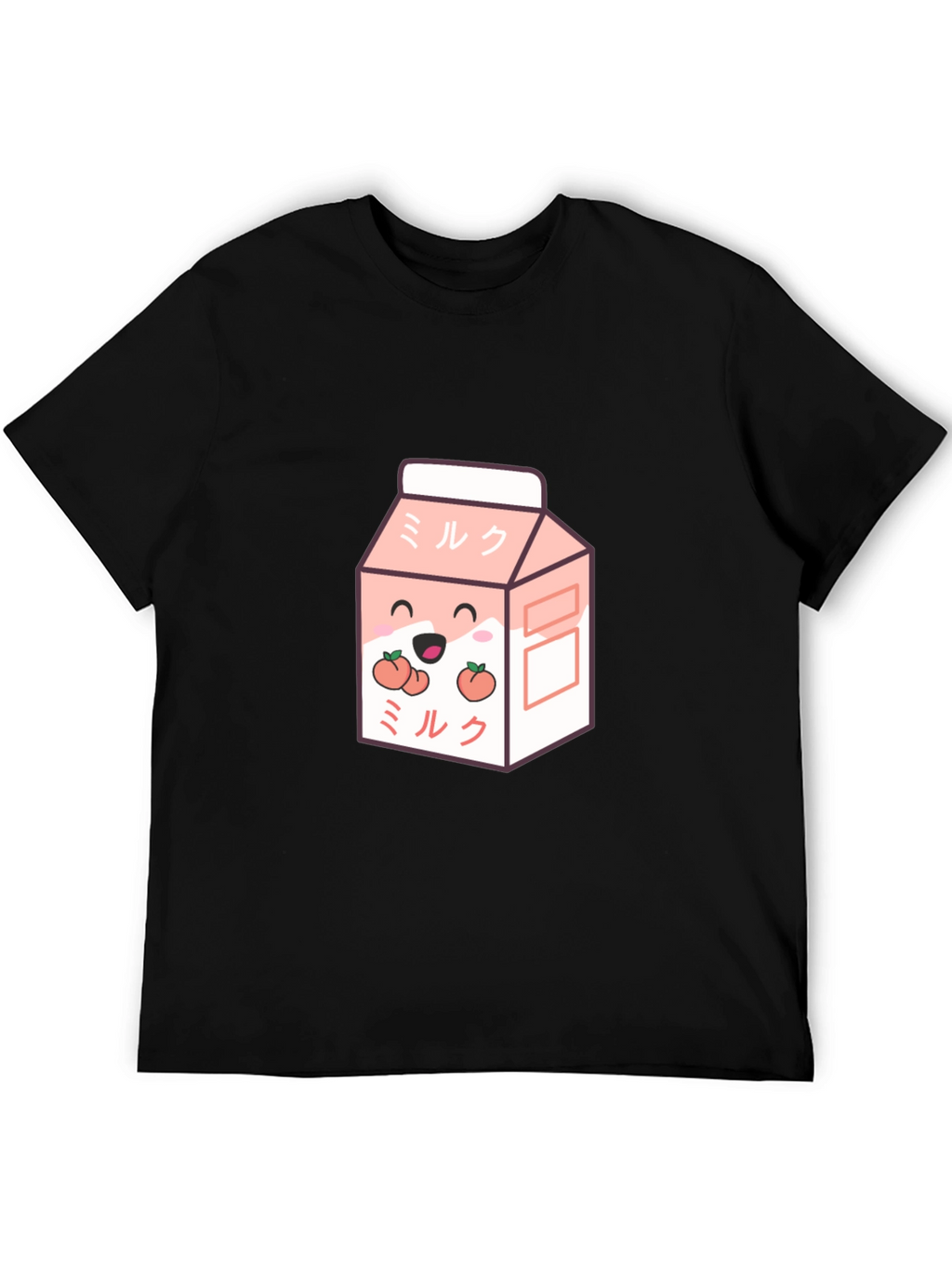 Cute Peach Milk Cartoon Graphic T-Shirt
