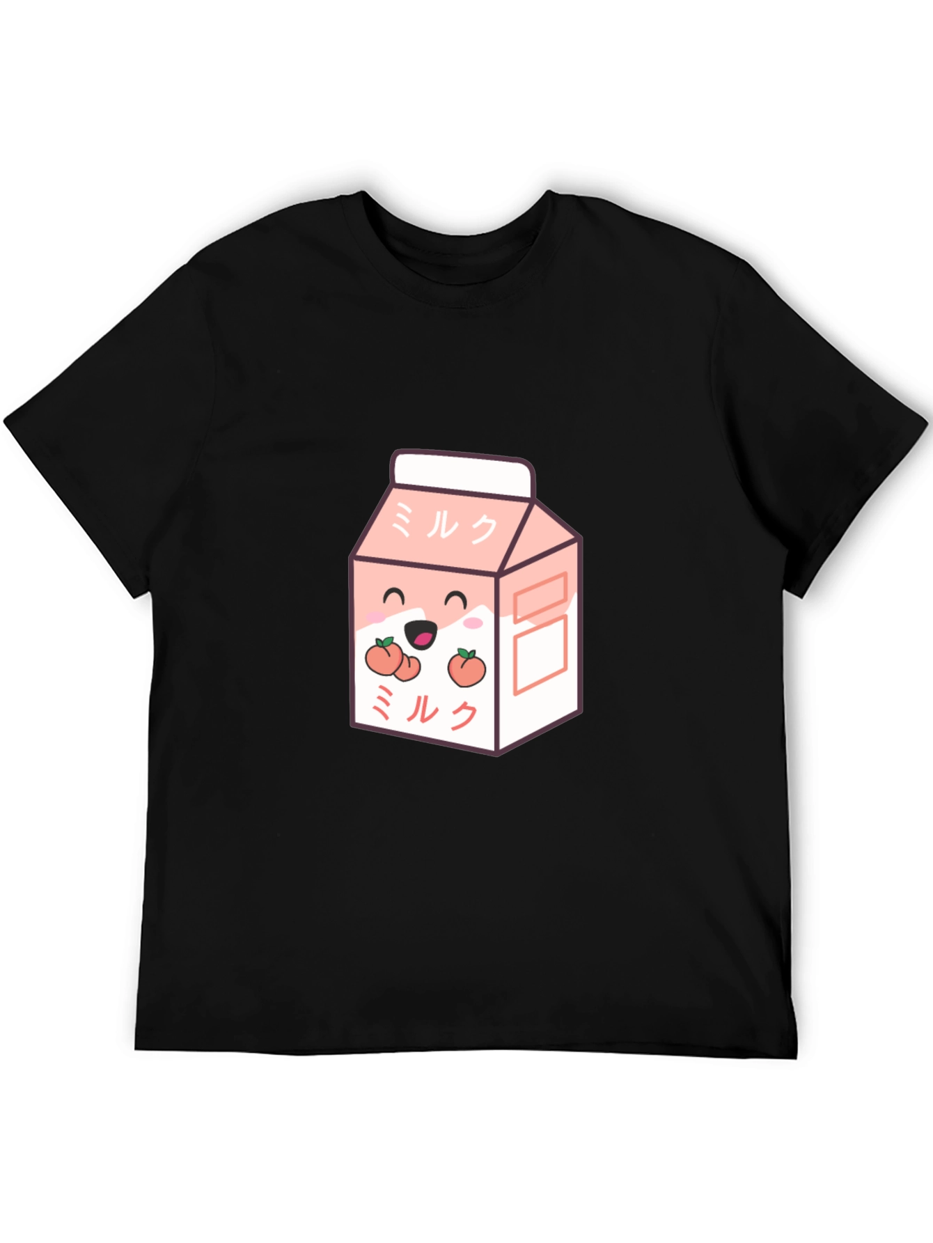 Cute Peach Milk Cartoon Graphic T-Shirt