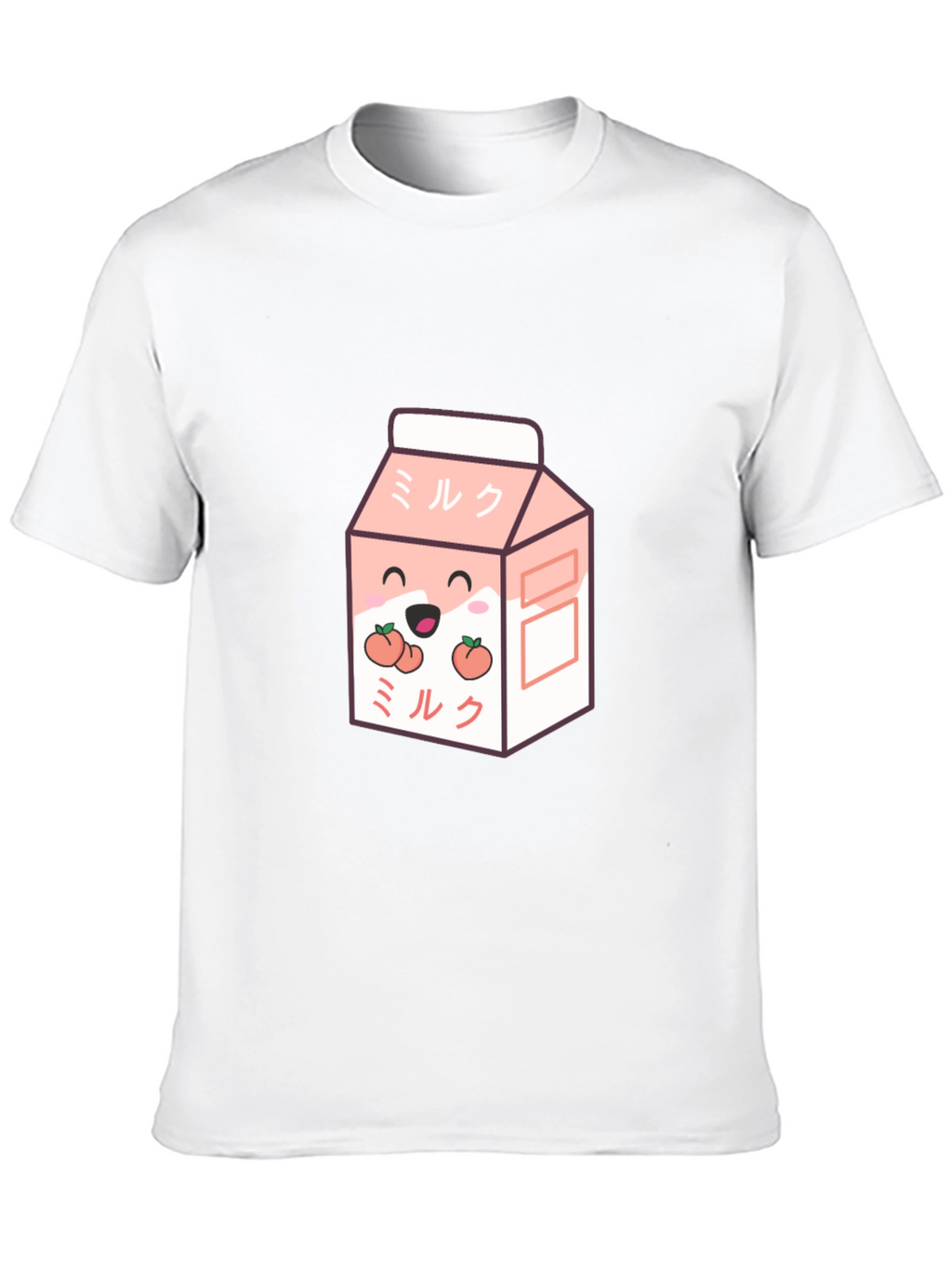 Cute Peach Milk Cartoon Graphic T-Shirt