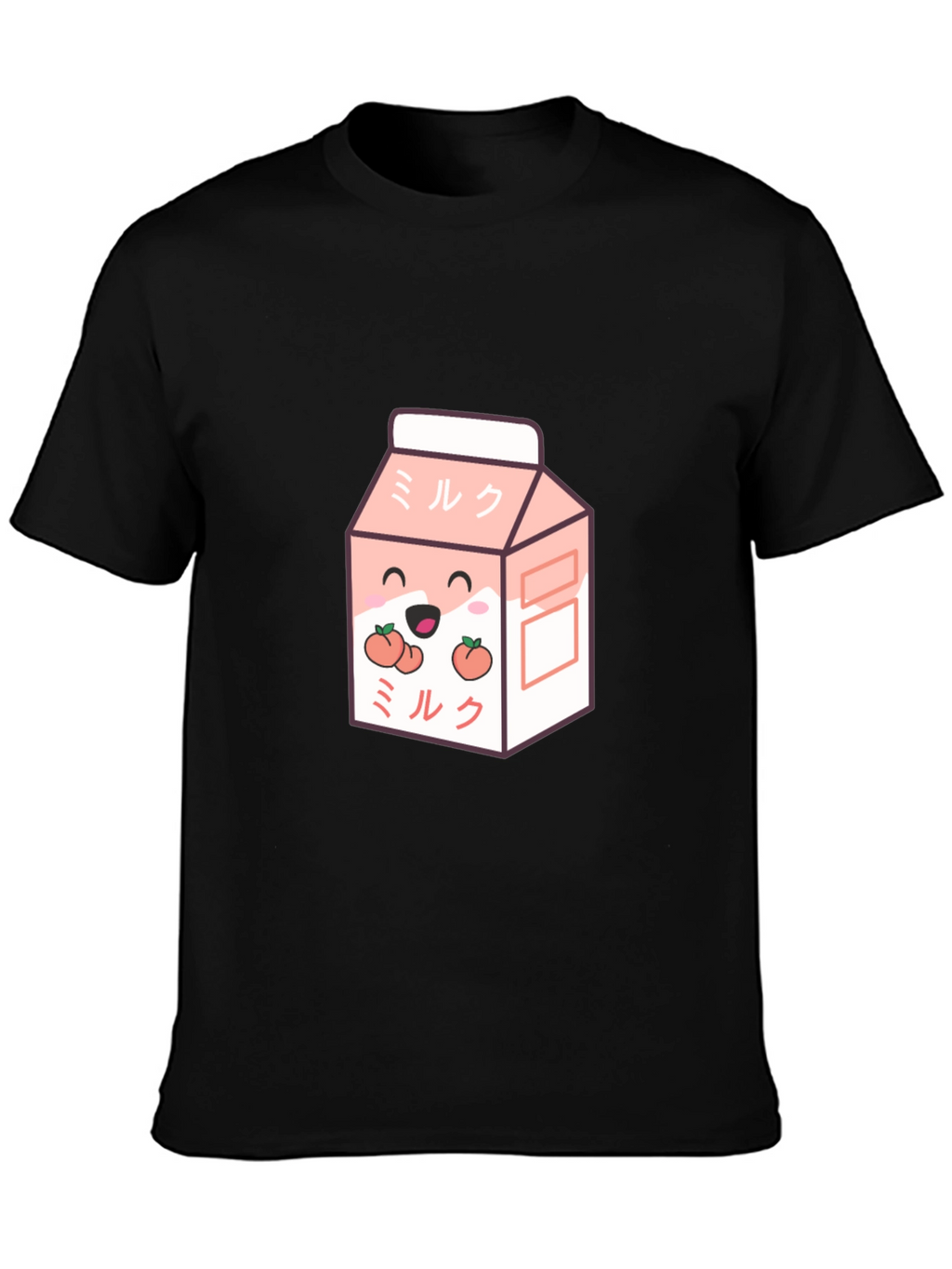 Cute Peach Milk Cartoon Graphic T-Shirt