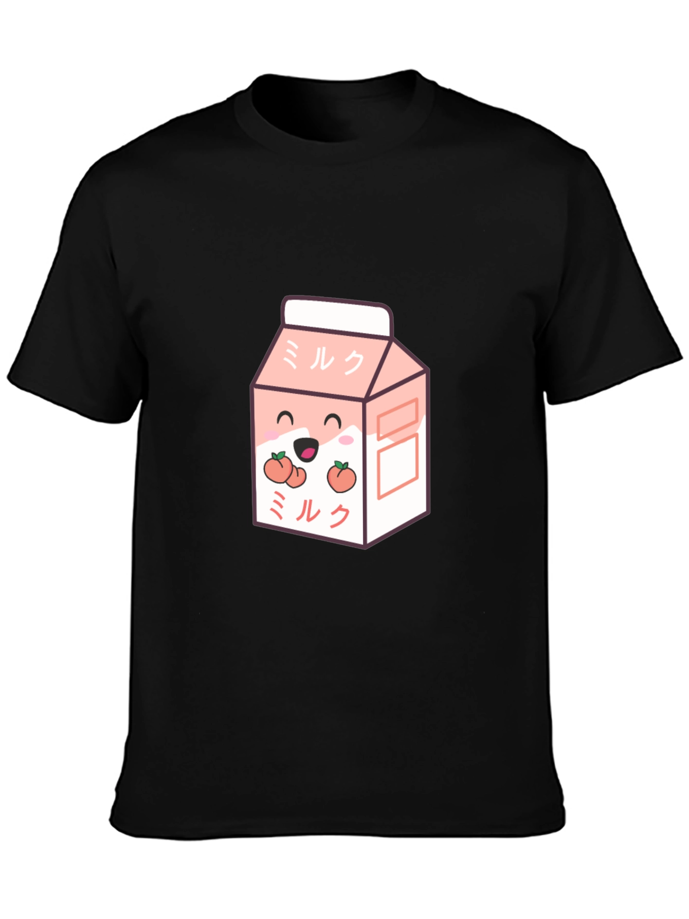 Cute Peach Milk Cartoon Graphic T-Shirt