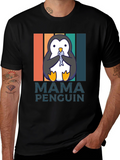 Mama Penguin T-Shirt - Cute Animal Graphic Tee