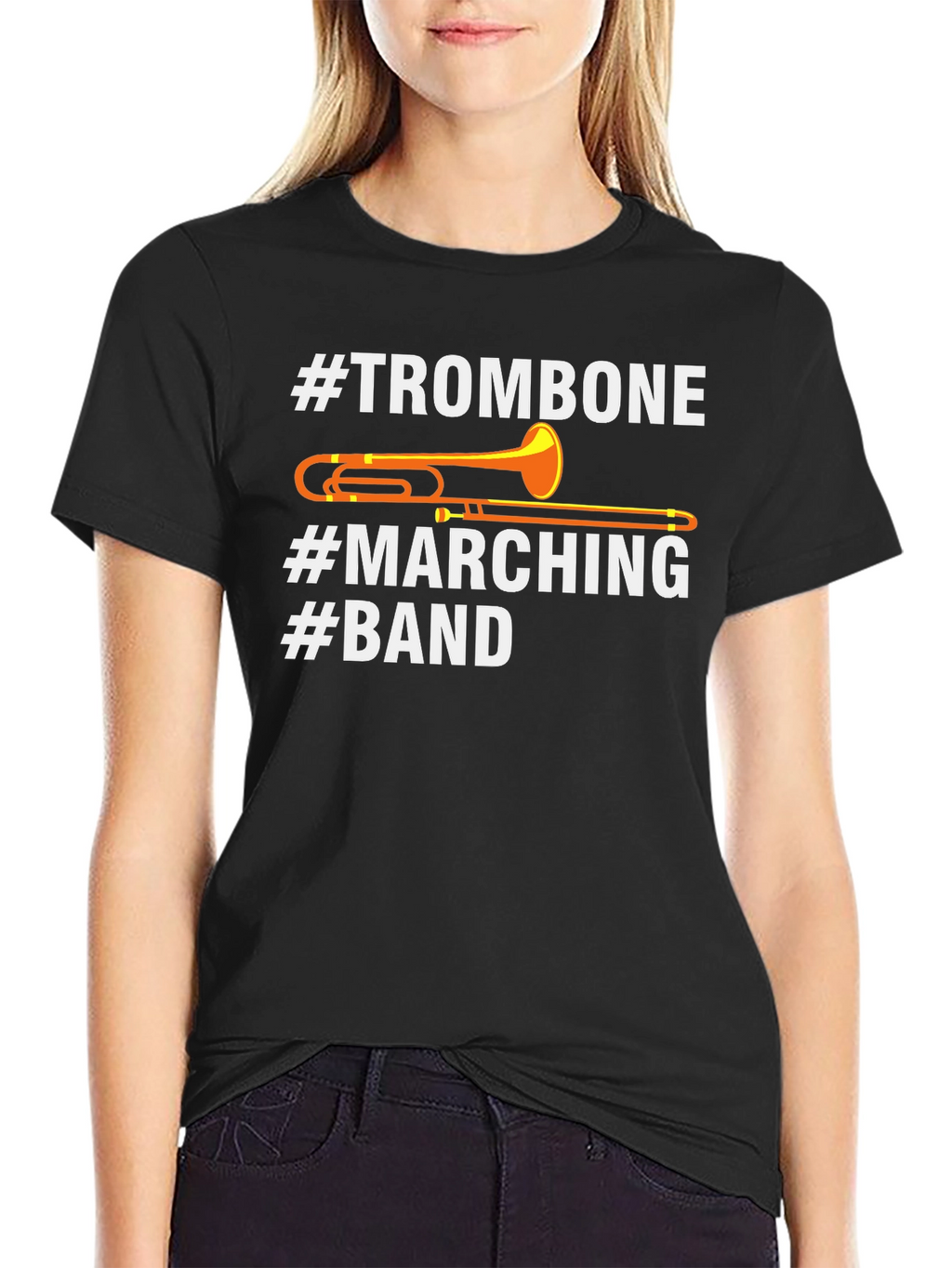 Trombone Marching Band Graphic T-Shirt