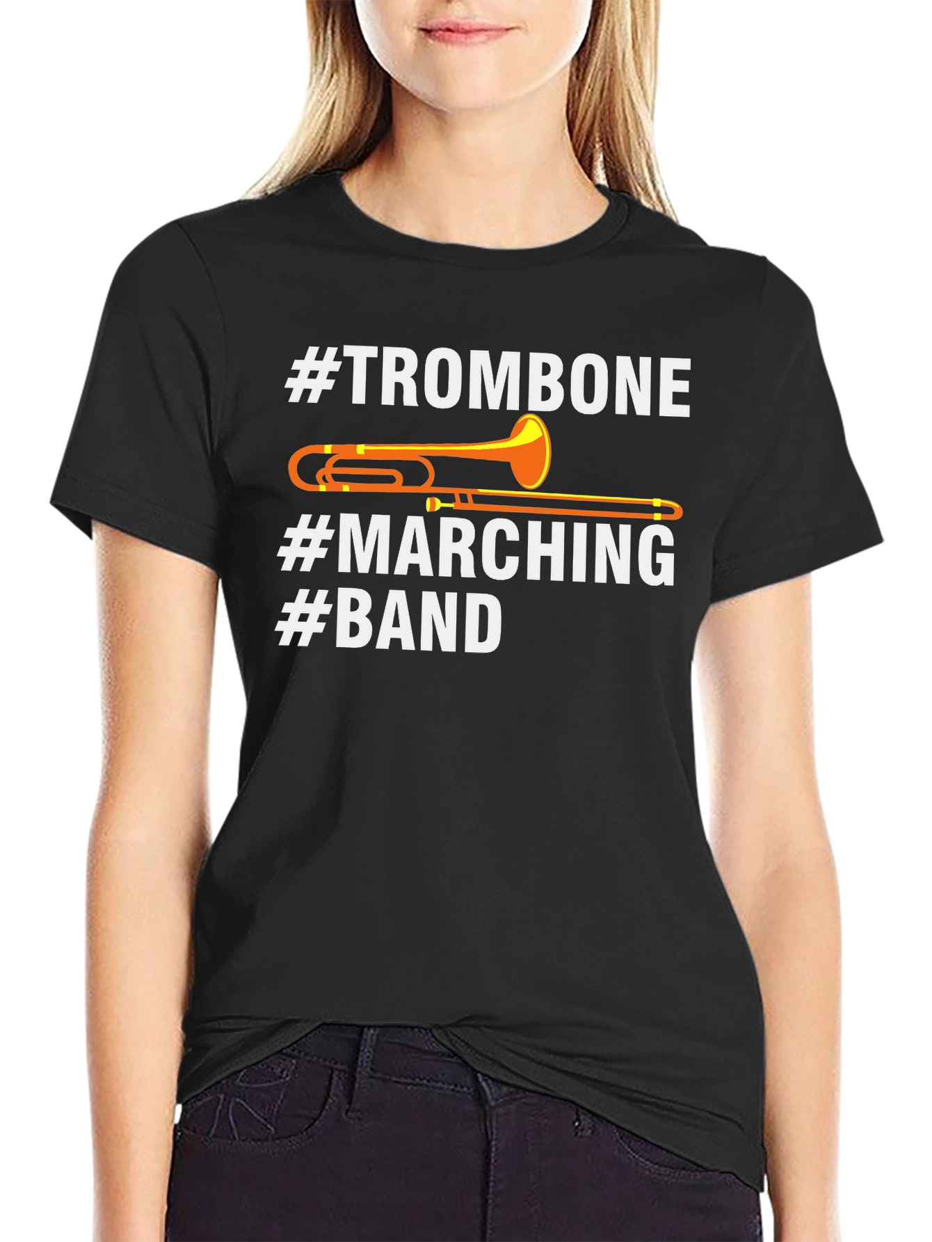 Trombone Marching Band Graphic T-Shirt