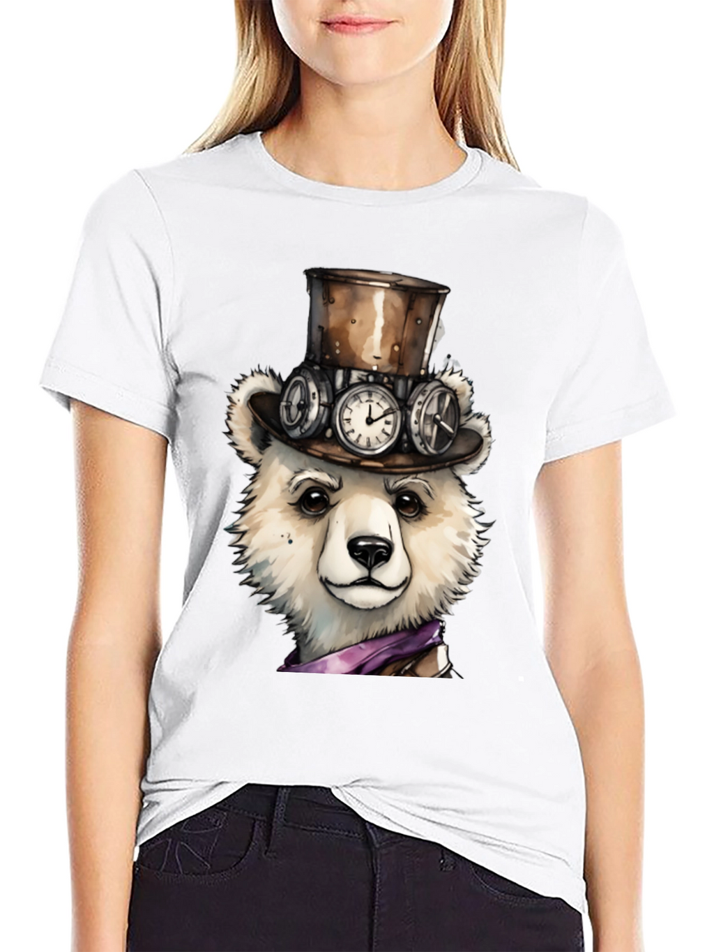 Steampunk Polar Bear Graphic Tee