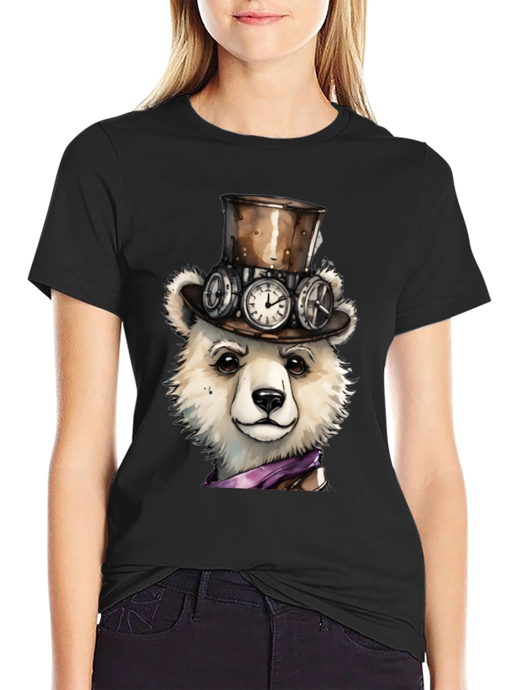 Steampunk Polar Bear Graphic Tee
