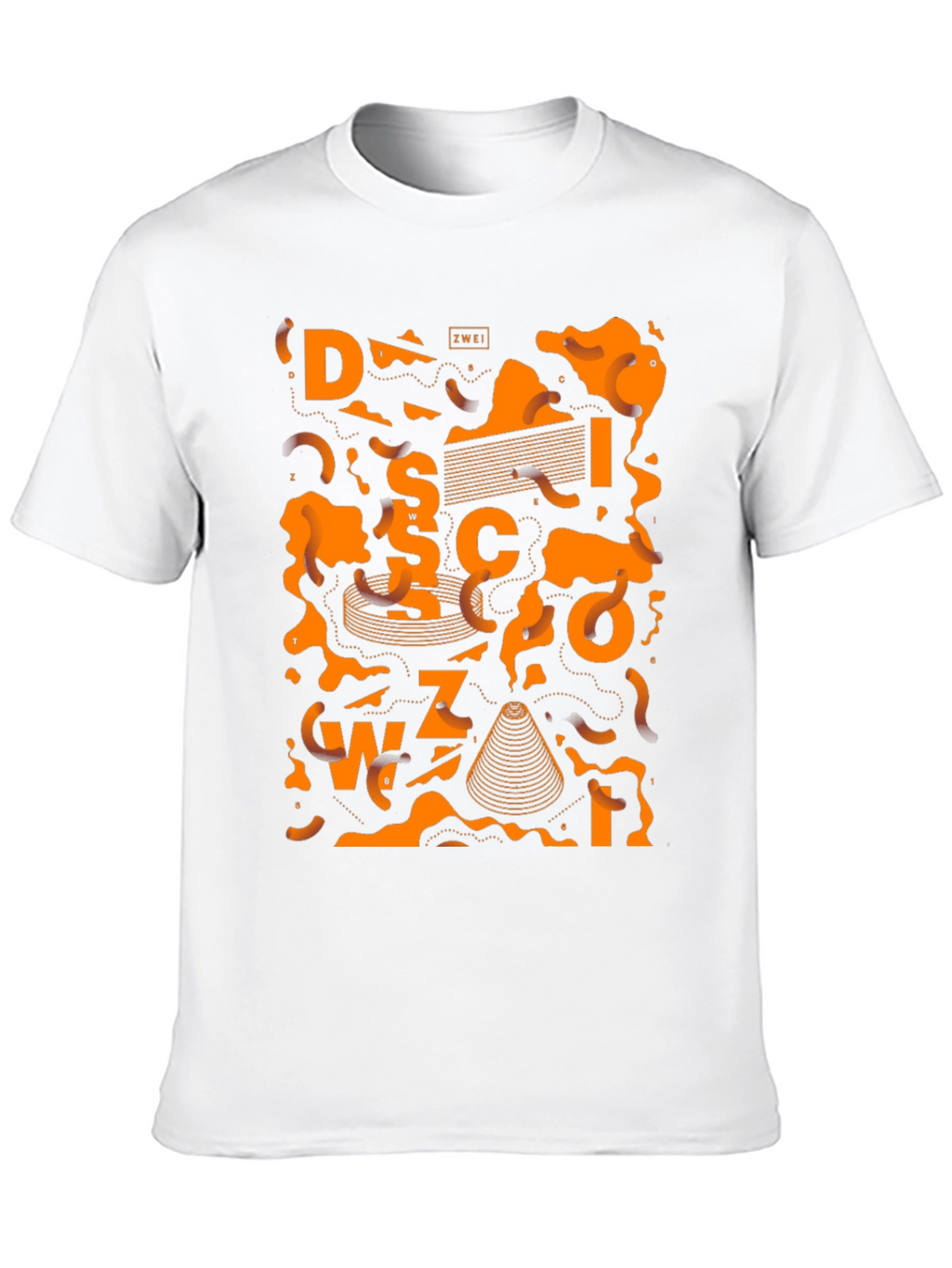Abstract Graphic Tee - Black Cotton Blend