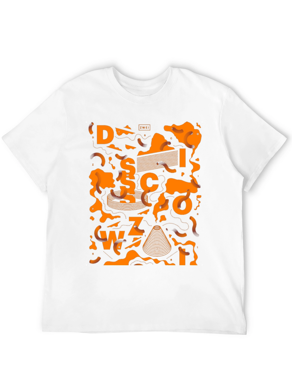 Abstract Graphic Tee - Black Cotton Blend