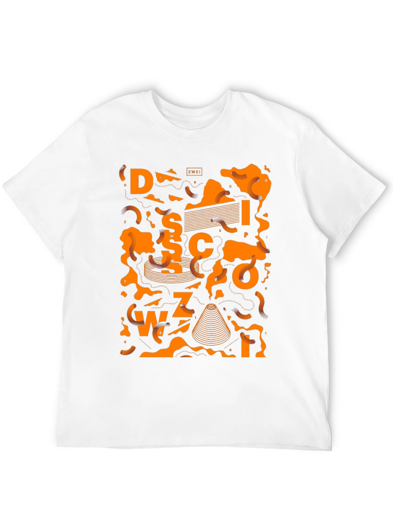 Abstract Graphic Tee - Black Cotton Blend