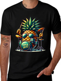 Tropical Beats Pineapple Drummer Graphic Tee