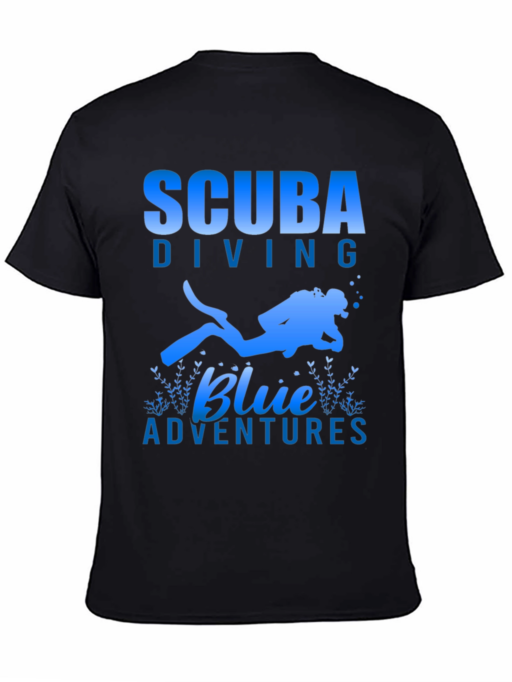 Scuba Diving Blue Adventures T-Shirt - Black
