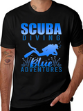 Scuba Diving Blue Adventures T-Shirt - Black