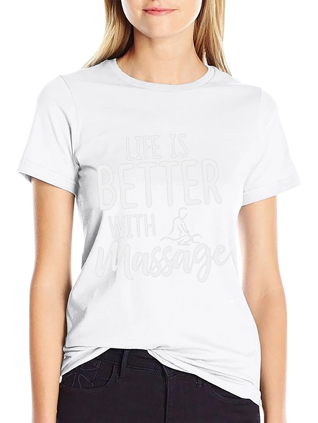 Life is Better with Massage T-Shirt - Black