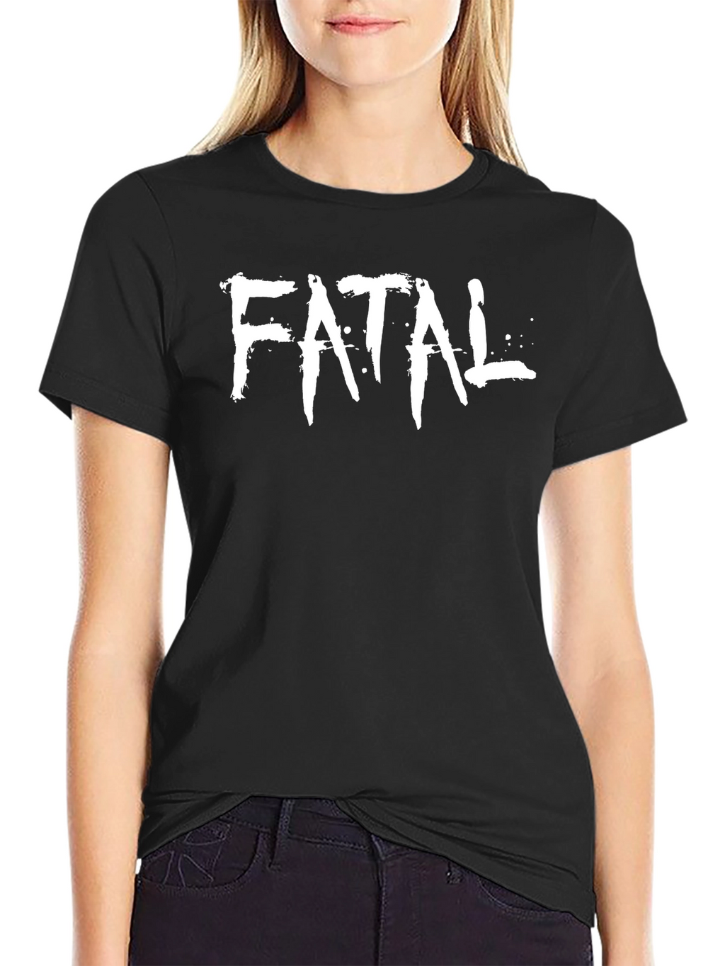Fatal Graphic Print Black T-Shirt