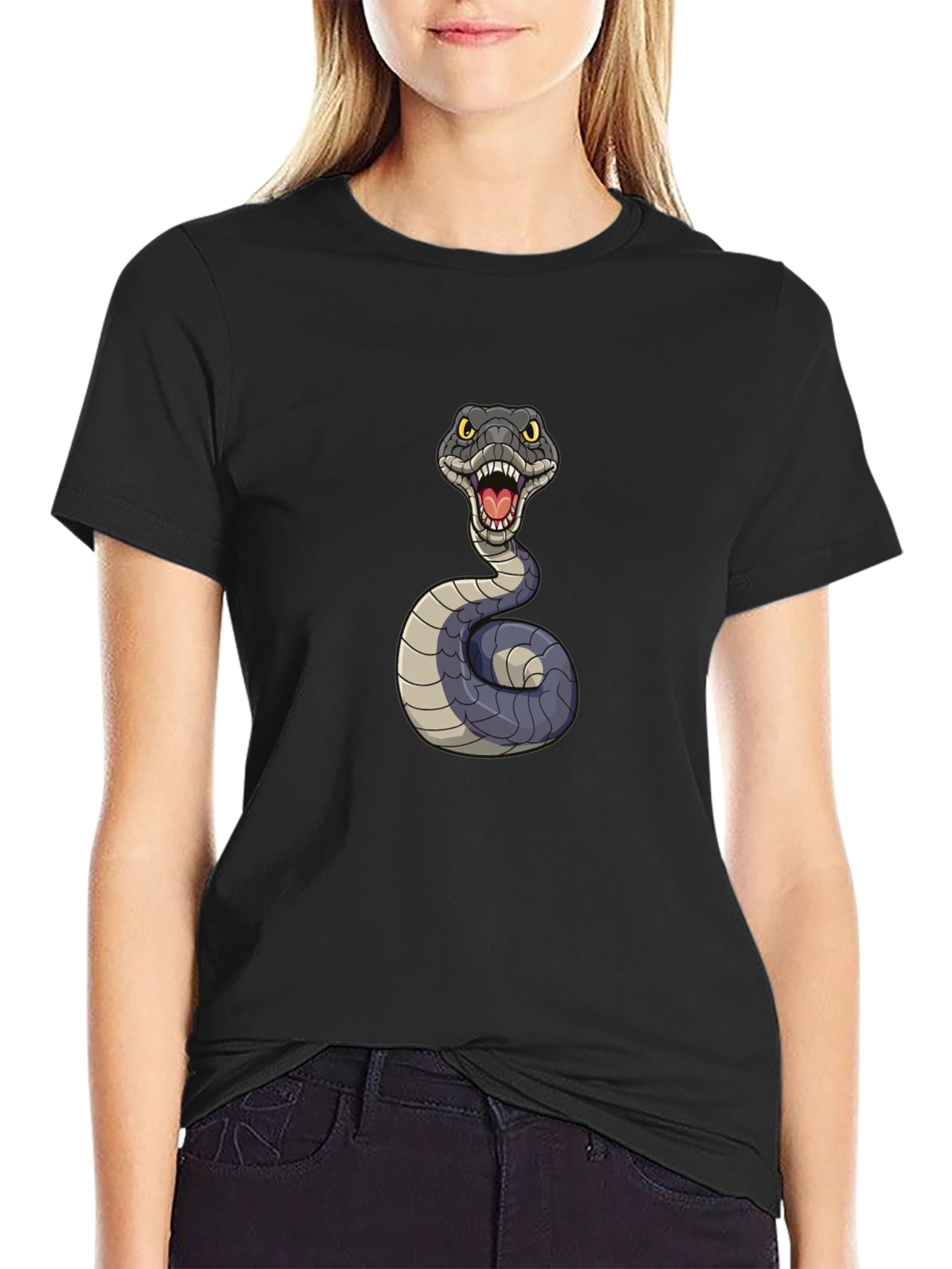Snake Graphic Tee - Mens Black T-Shirt