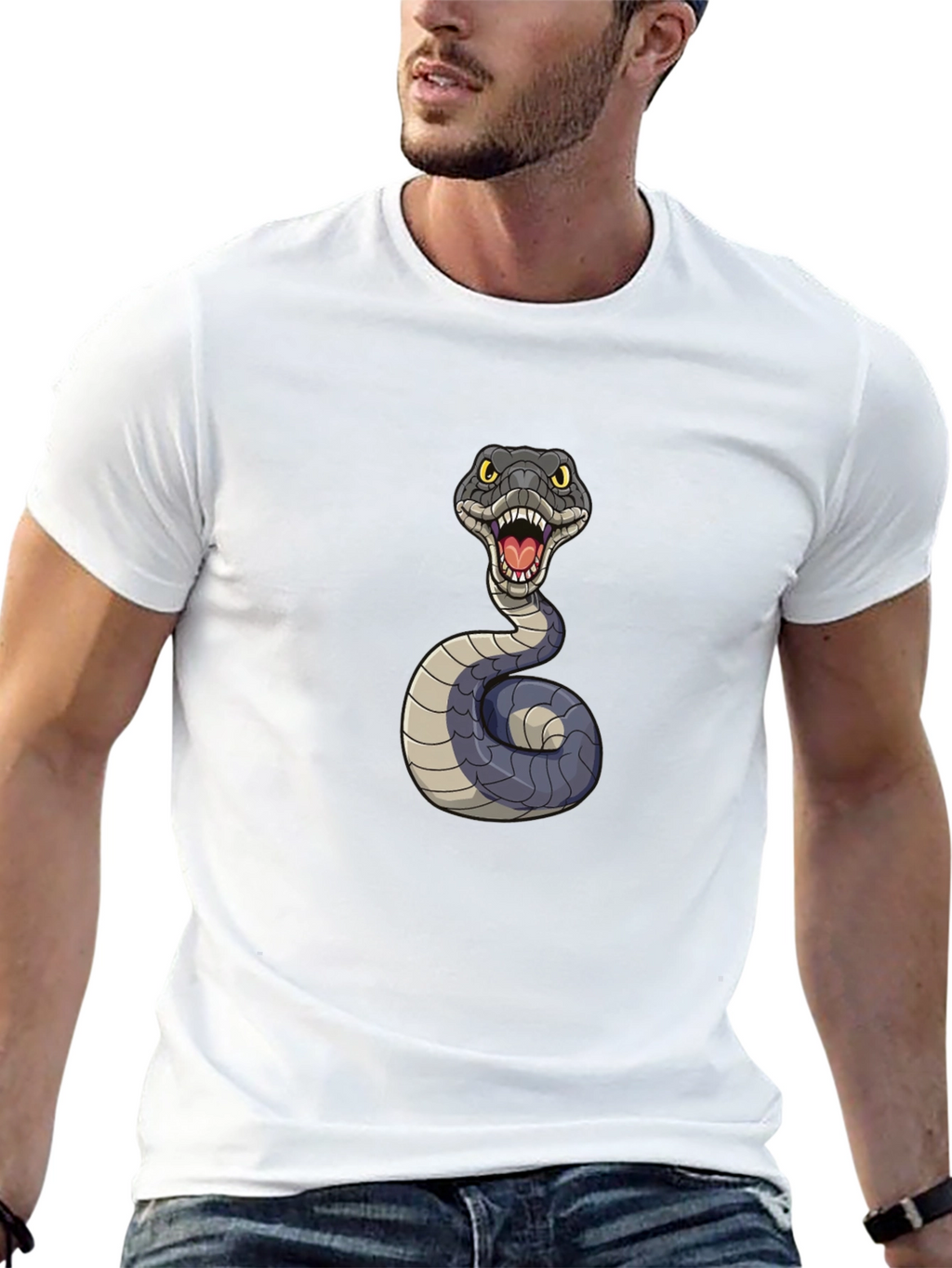 Snake Graphic Tee - Mens Black T-Shirt