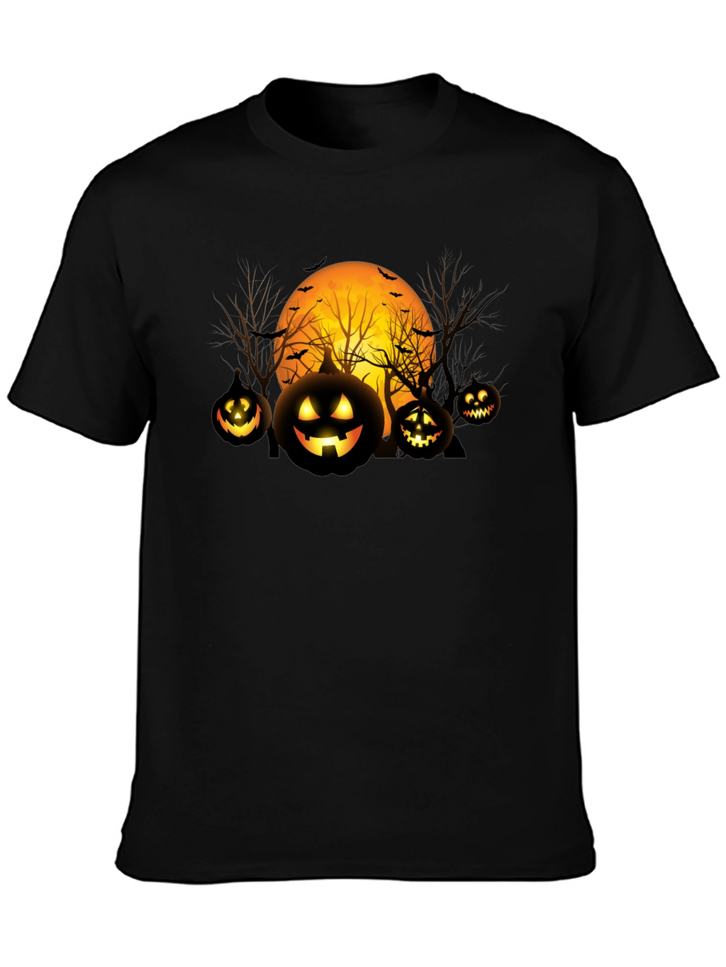 Halloween Pumpkin Moon Graphic T-Shirt