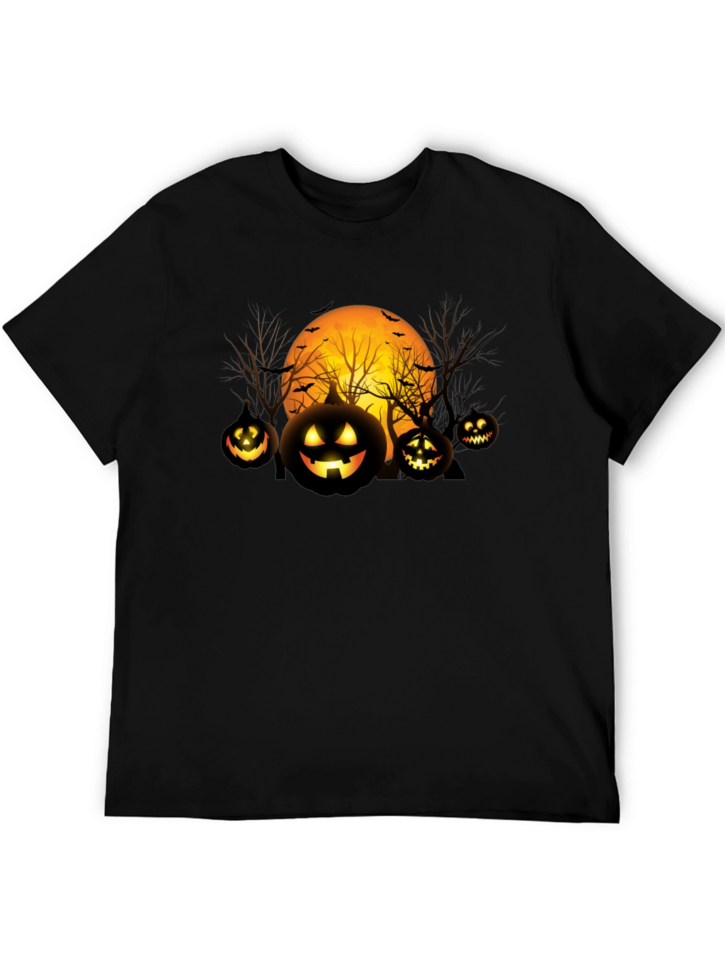 Halloween Pumpkin Moon Graphic T-Shirt