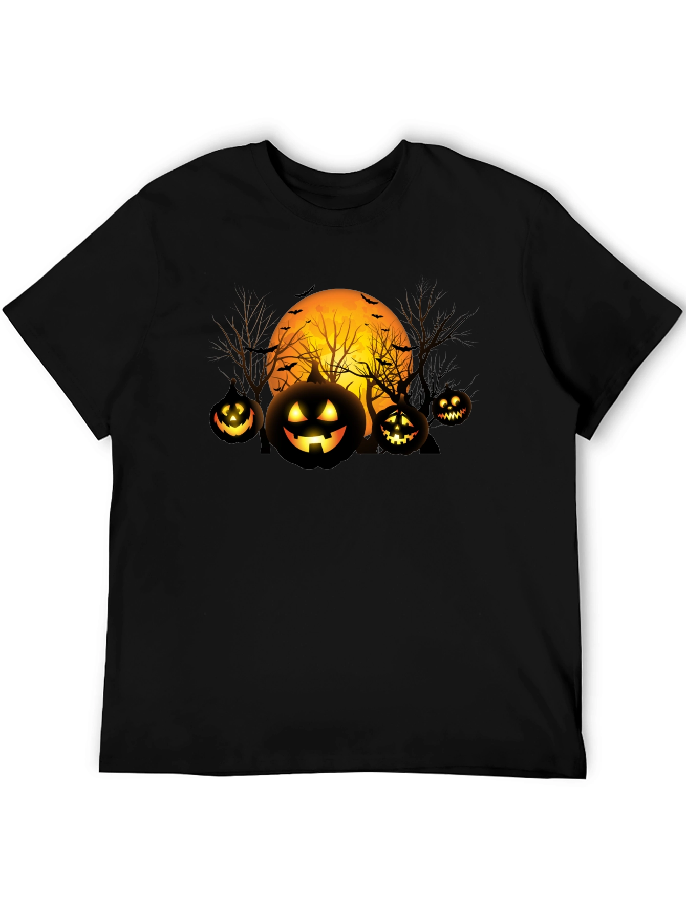Halloween Pumpkin Moon Graphic T-Shirt