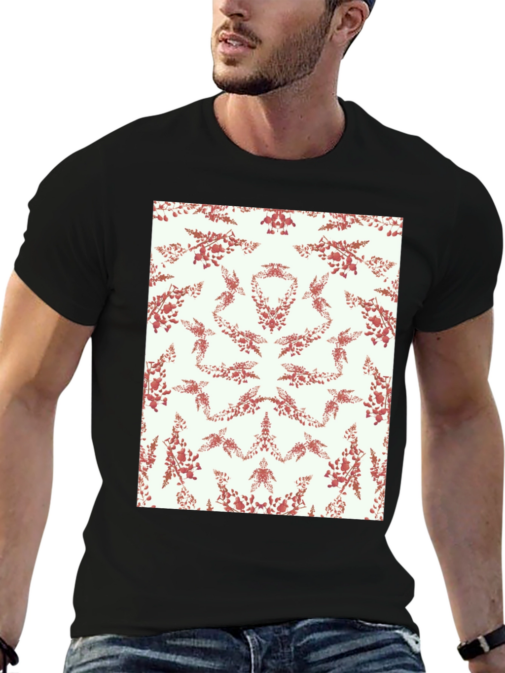 Artistic Floral Pattern T-Shirt