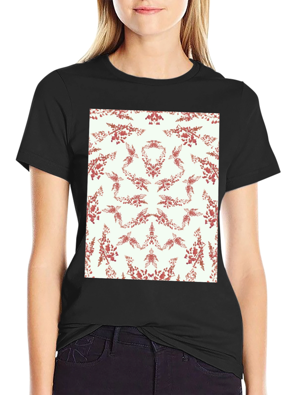 Artistic Floral Pattern T-Shirt