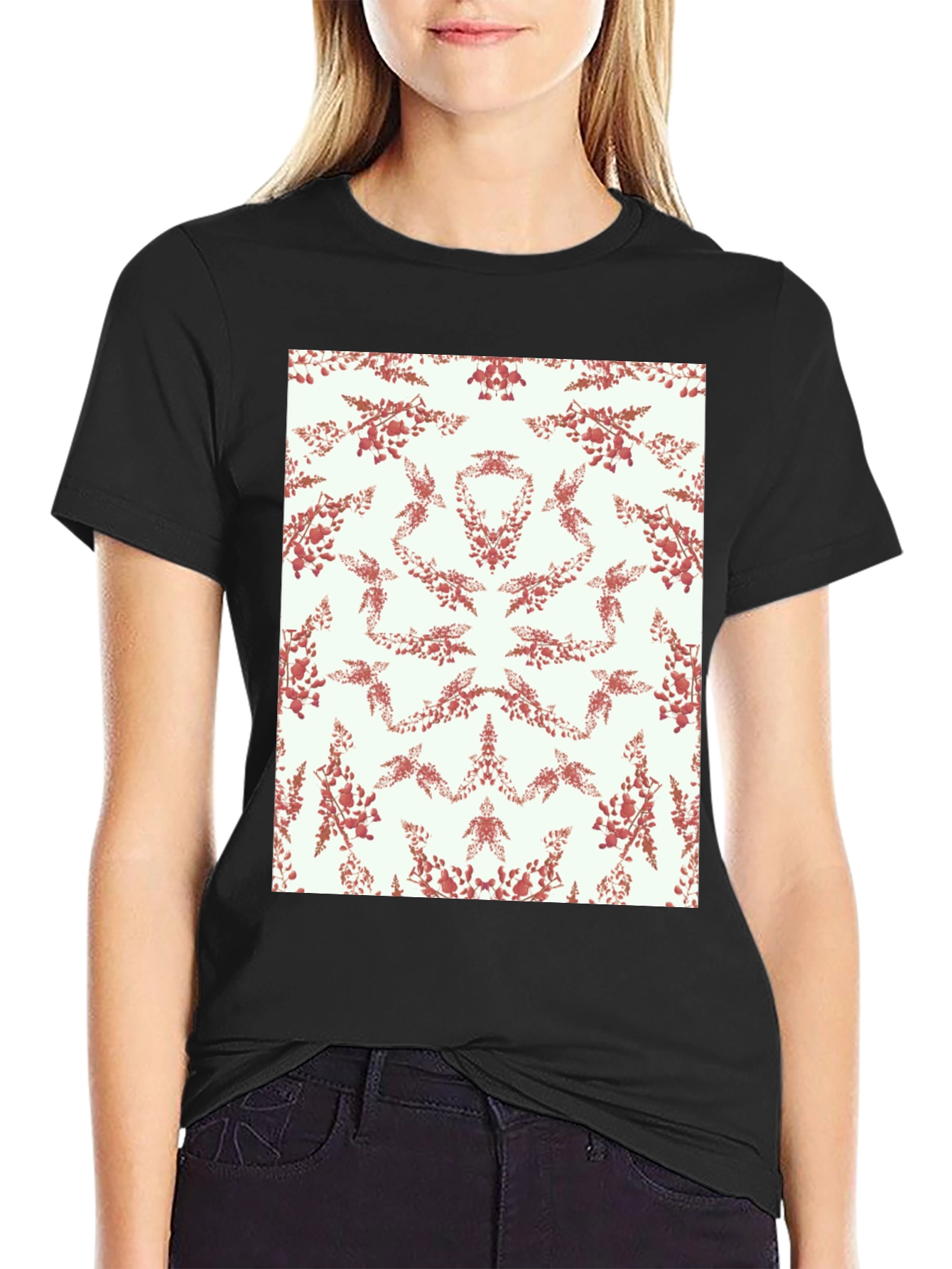 Artistic Floral Pattern T-Shirt