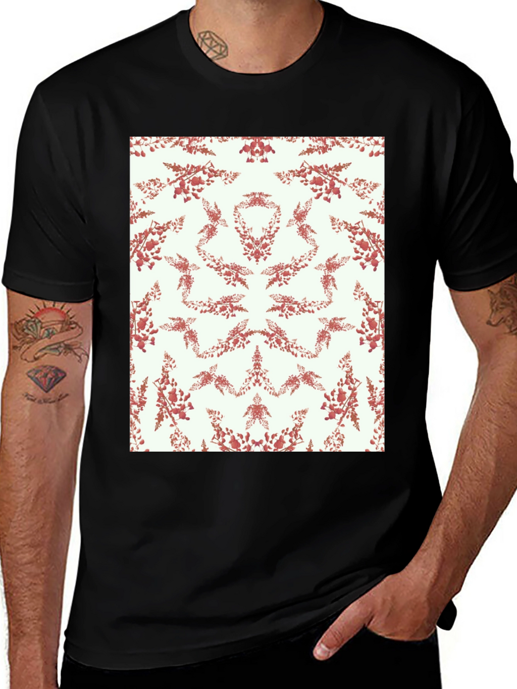 Artistic Floral Pattern T-Shirt
