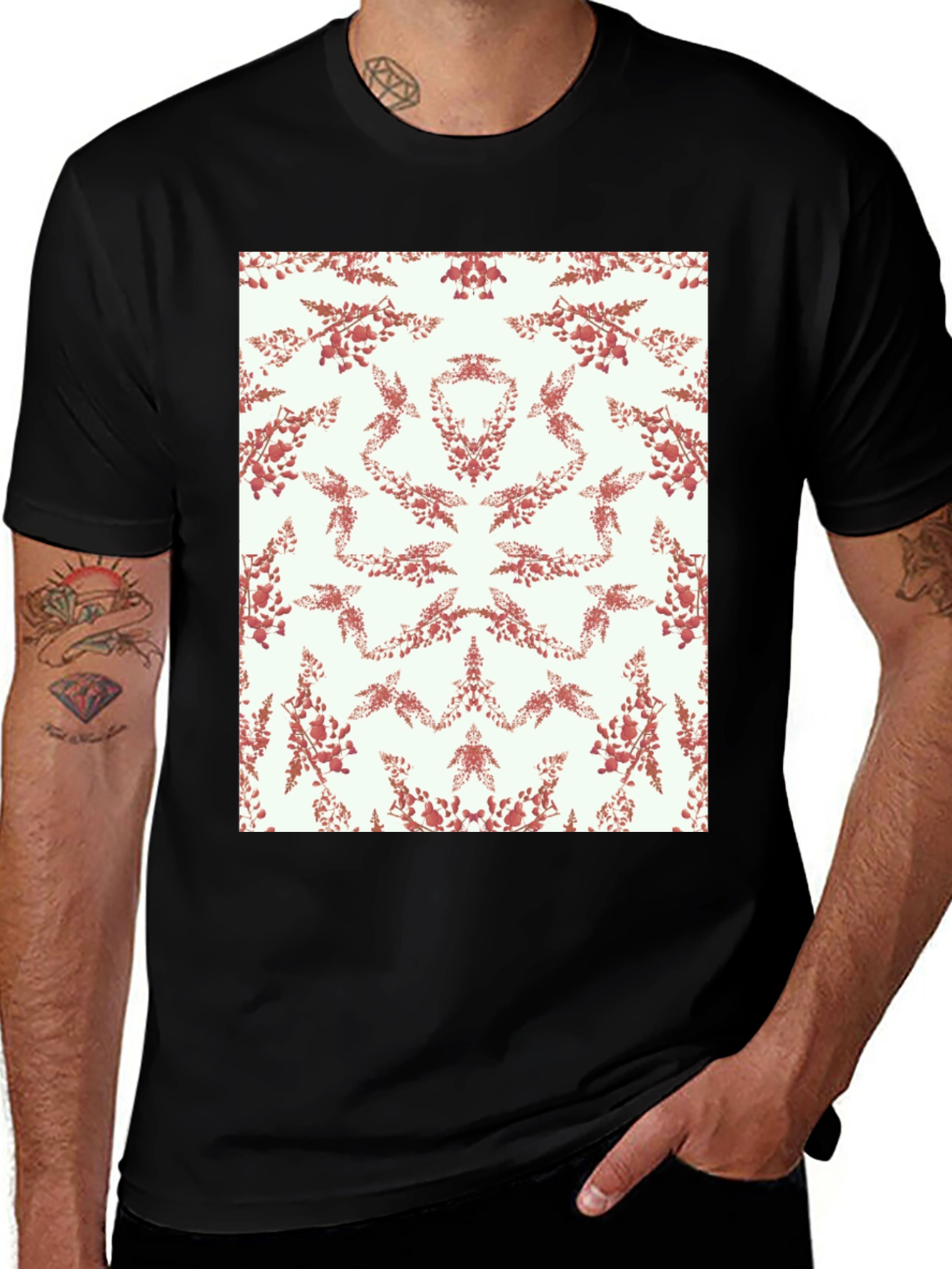 Artistic Floral Pattern T-Shirt