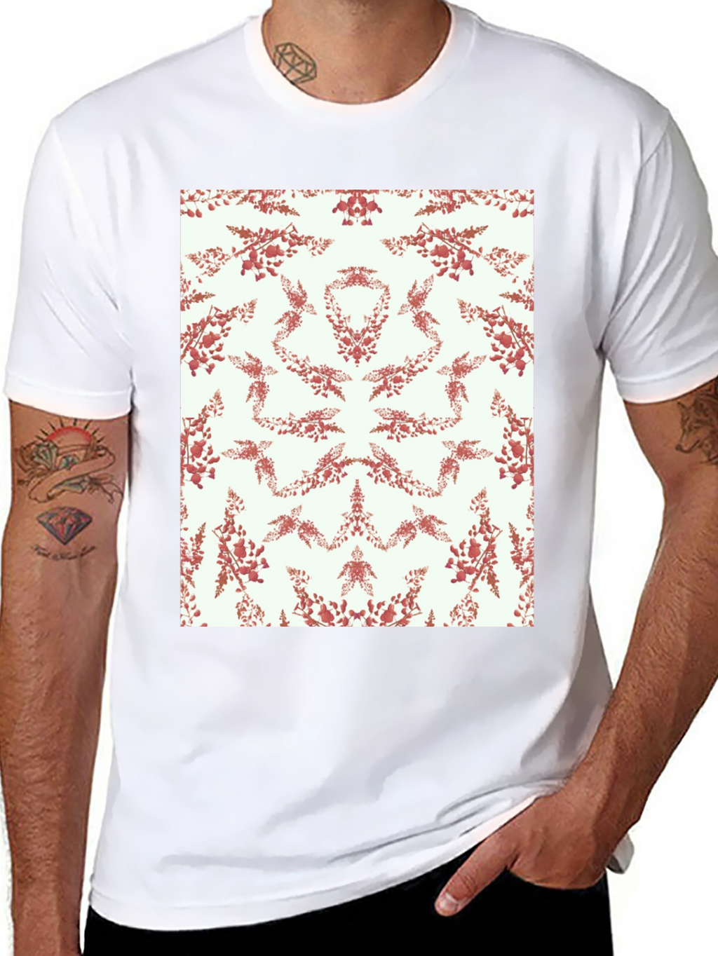 Artistic Floral Pattern T-Shirt