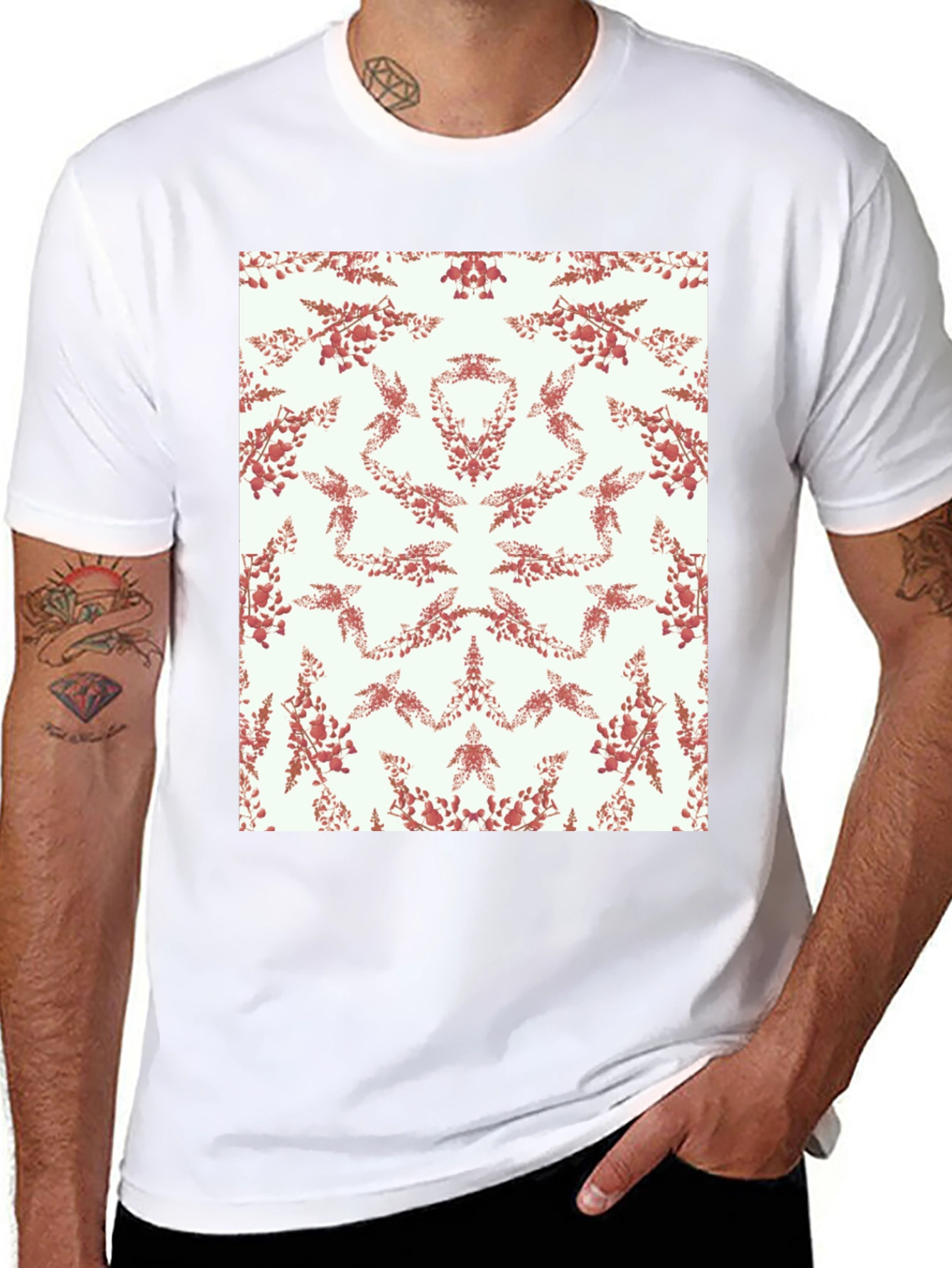 Artistic Floral Pattern T-Shirt