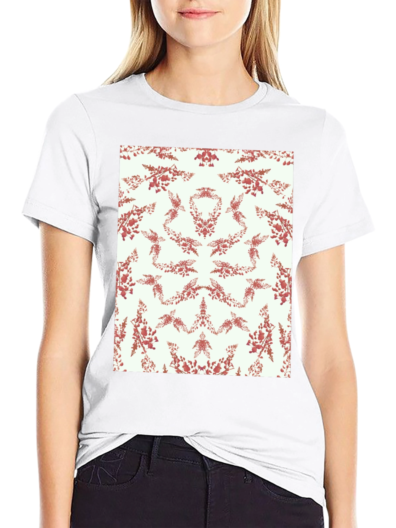 Artistic Floral Pattern T-Shirt