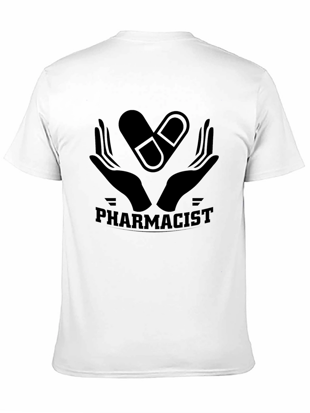 Pharmacist Graphic T-Shirt - Pill & Hand Design