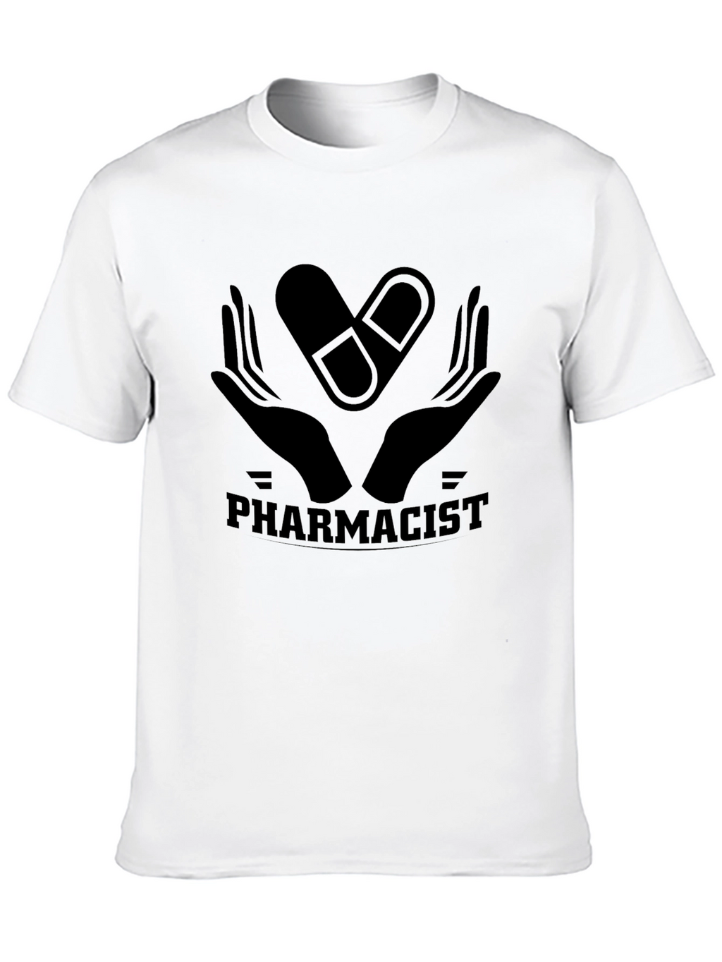 Pharmacist Graphic T-Shirt - Pill & Hand Design