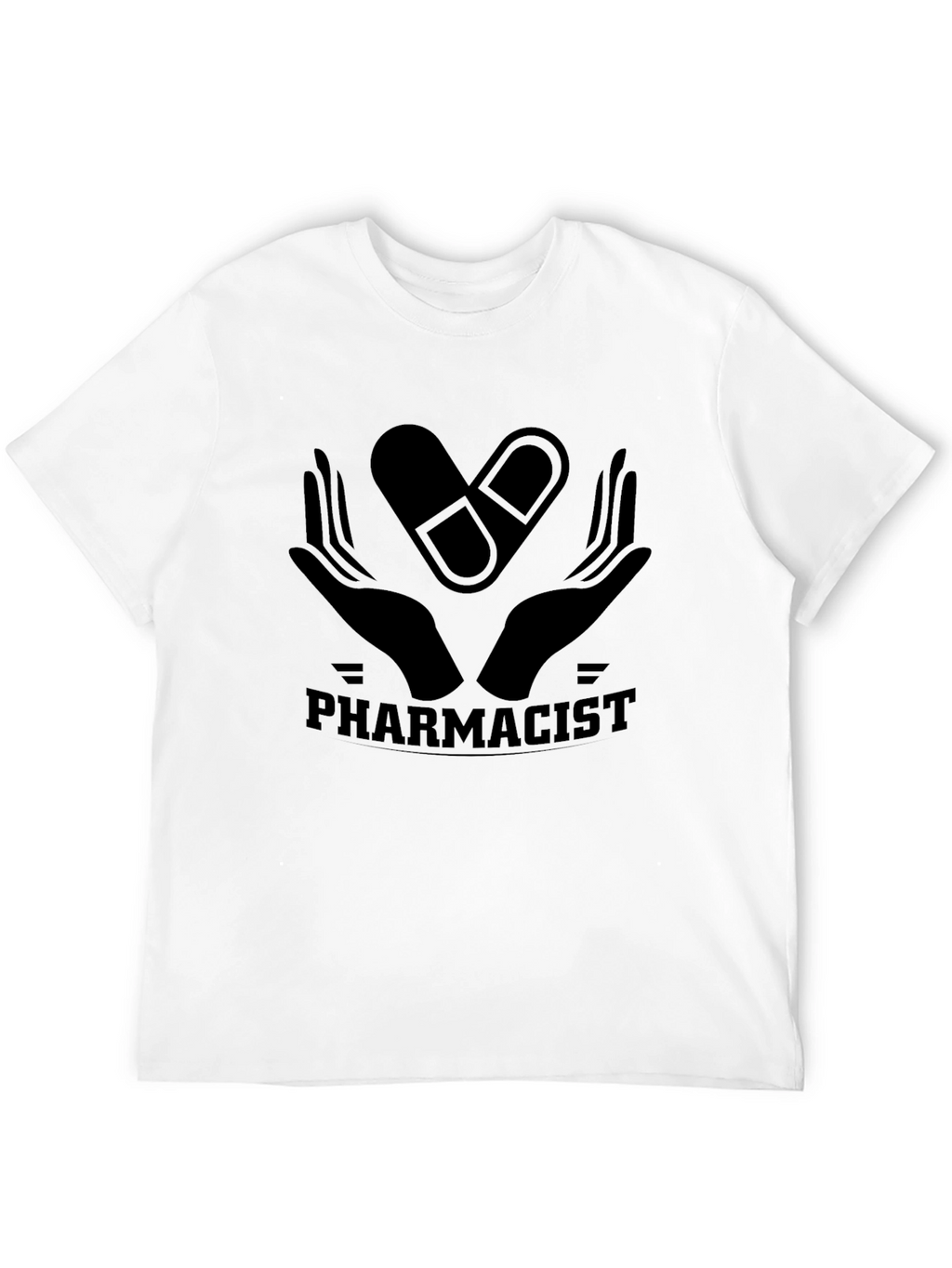 Pharmacist Graphic T-Shirt - Pill & Hand Design