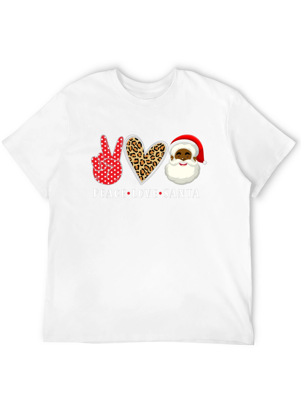 Peace Love Santa Black T-Shirt