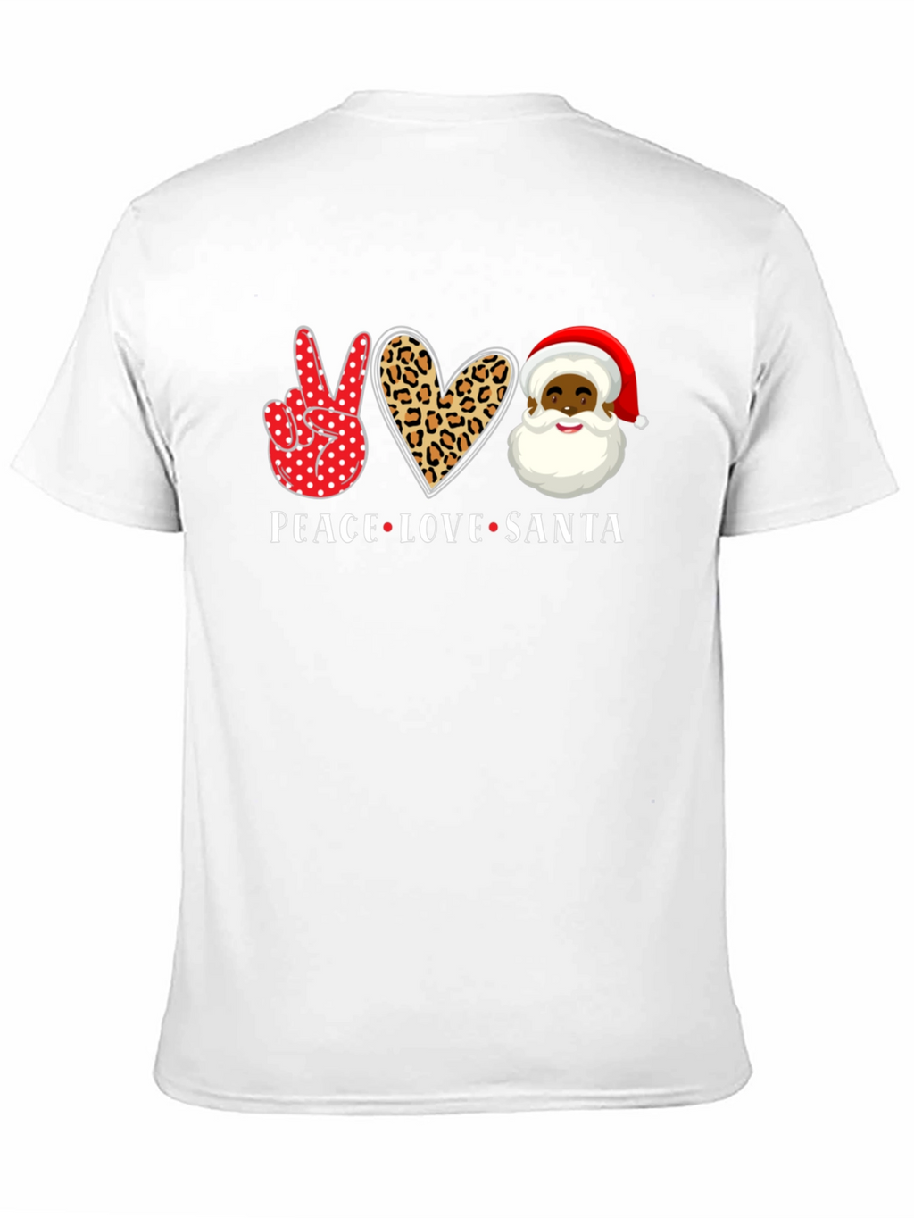 Peace Love Santa Black T-Shirt