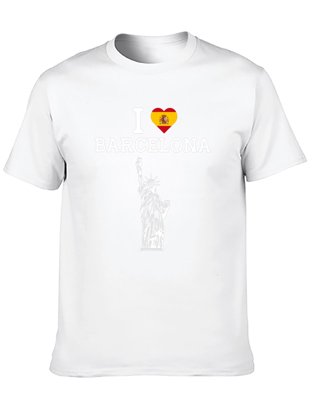 I Love Barcelona T-Shirt Statue of Liberty