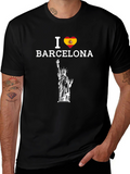 I Love Barcelona T-Shirt Statue of Liberty