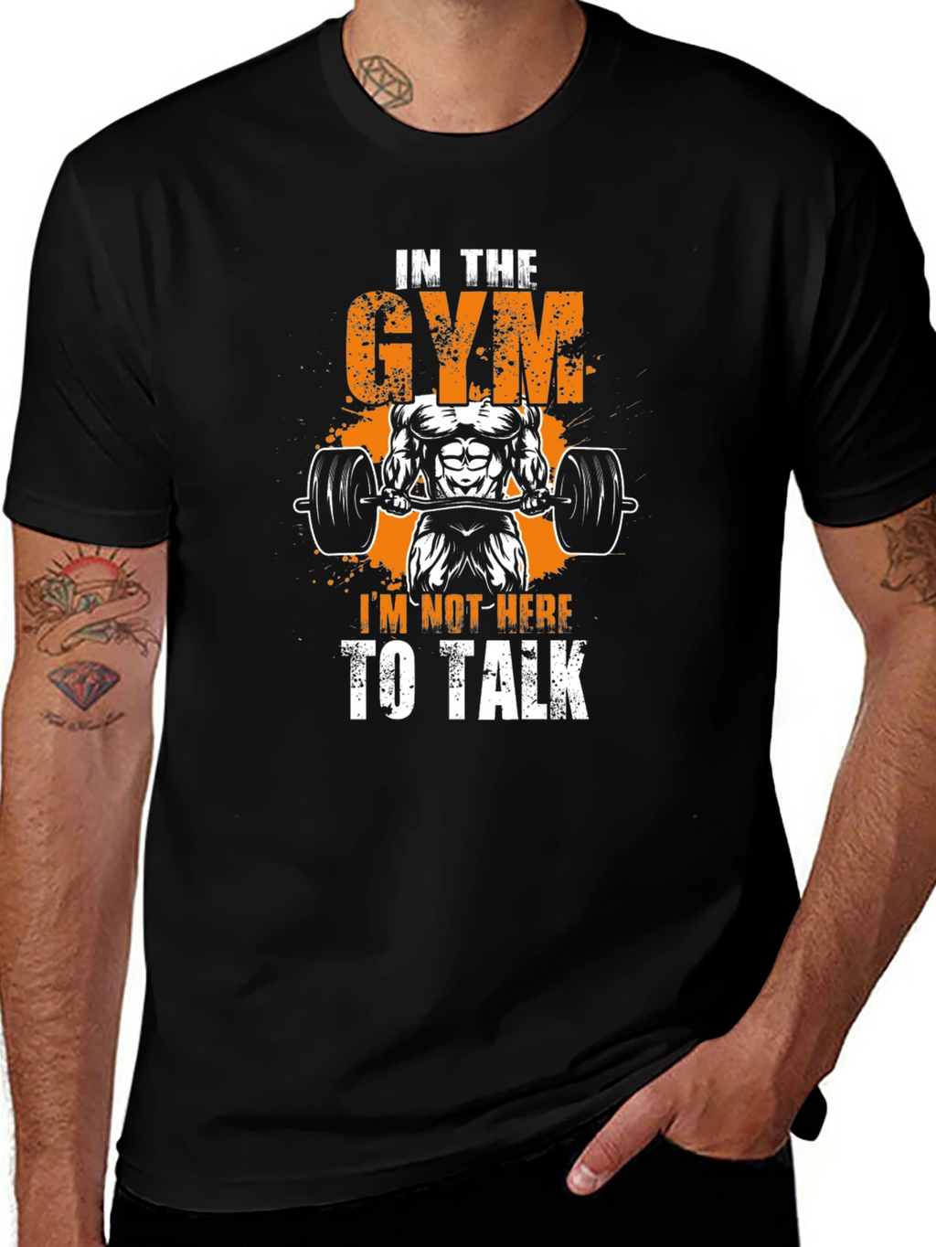Gym Motivation T-Shirt - Im Not Here to Talk
