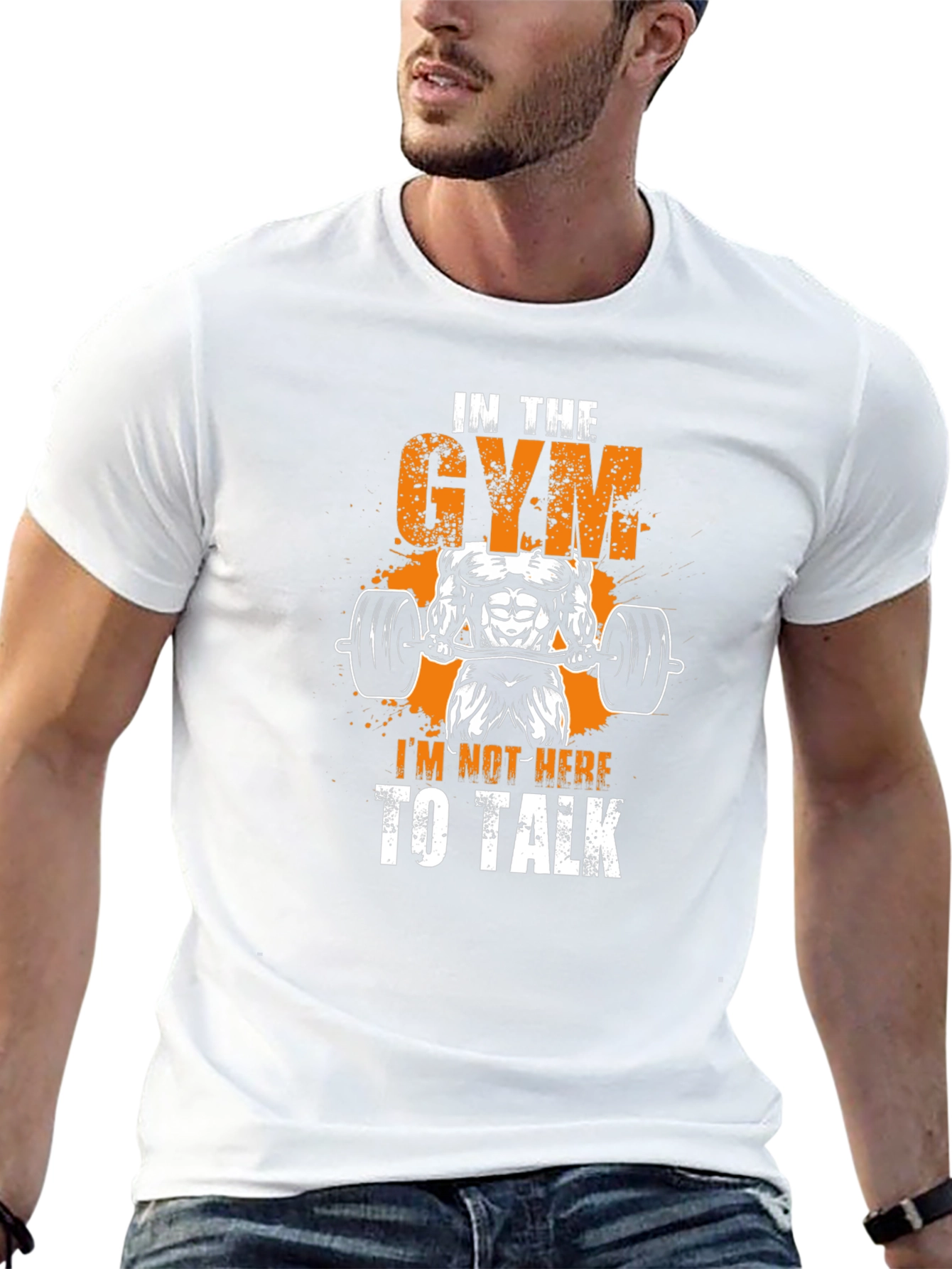 Gym Motivation T-Shirt - Im Not Here to Talk
