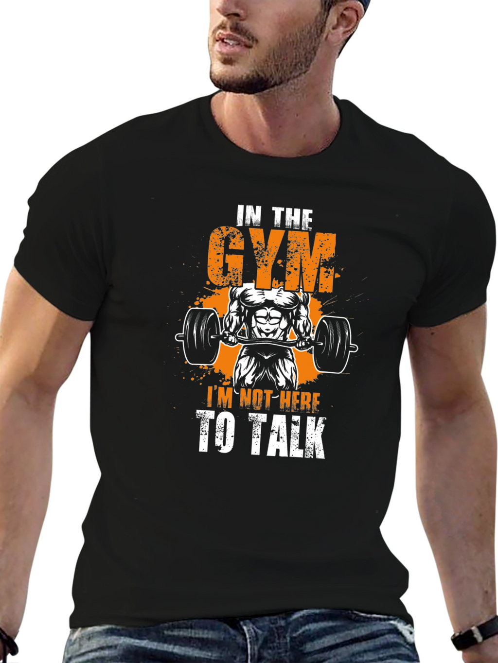 Gym Motivation T-Shirt - Im Not Here to Talk