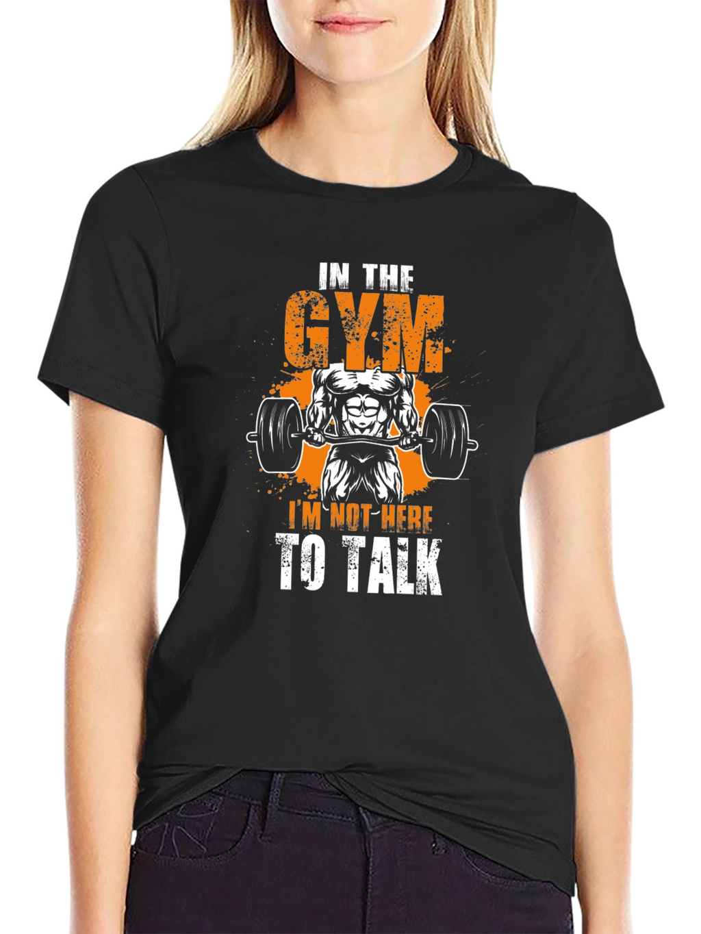 Gym Motivation T-Shirt - Im Not Here to Talk