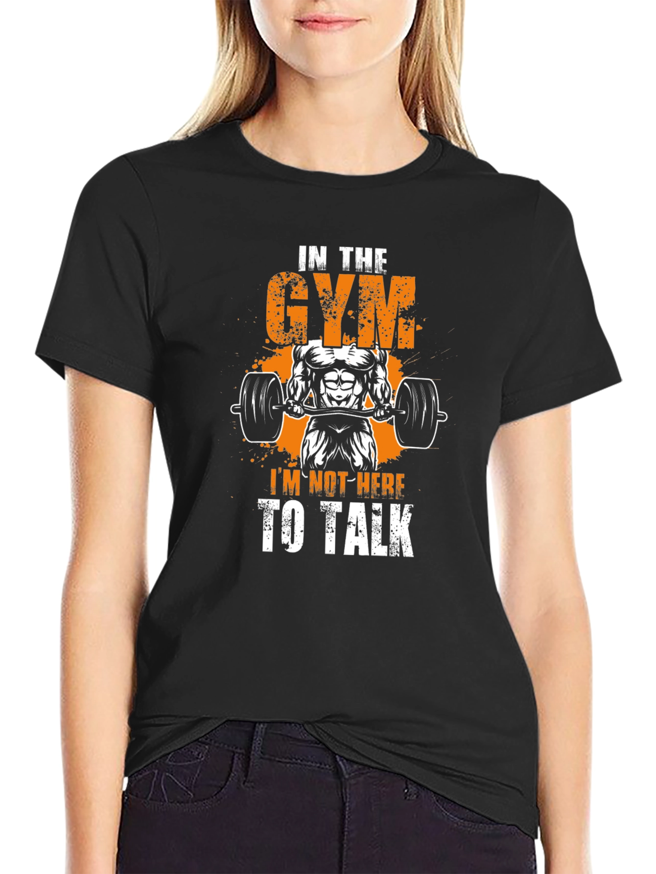 Gym Motivation T-Shirt - Im Not Here to Talk