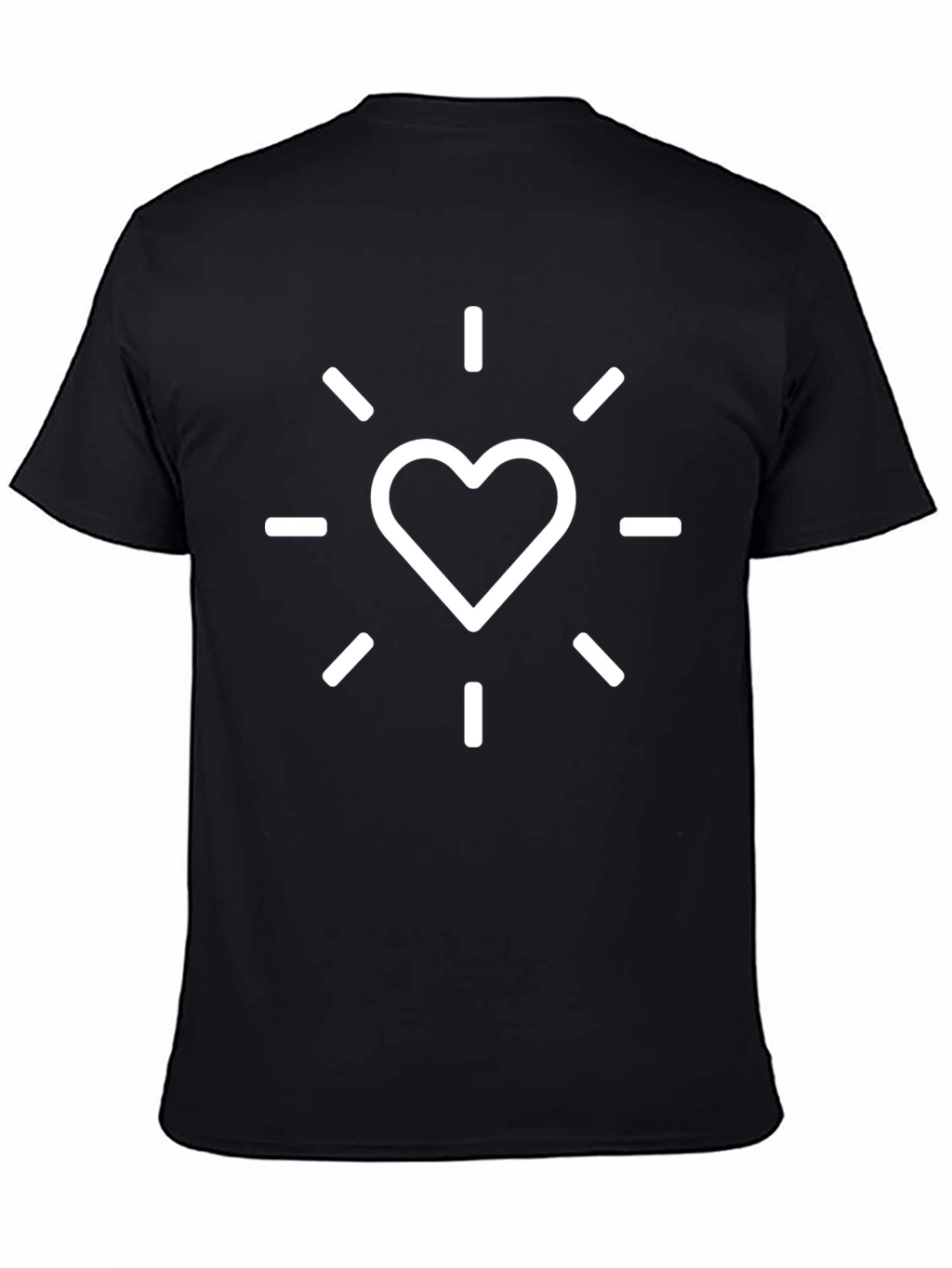 Heartburst Graphic Tee - Stylish Black Cotton T-Shirt