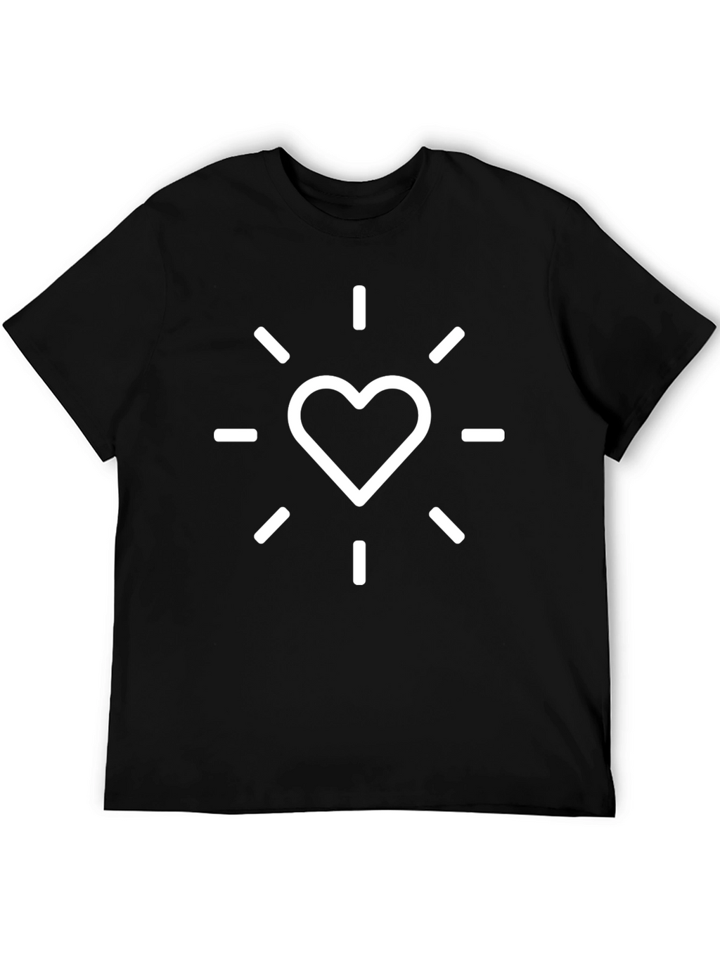 Heartburst Graphic Tee - Stylish Black Cotton T-Shirt