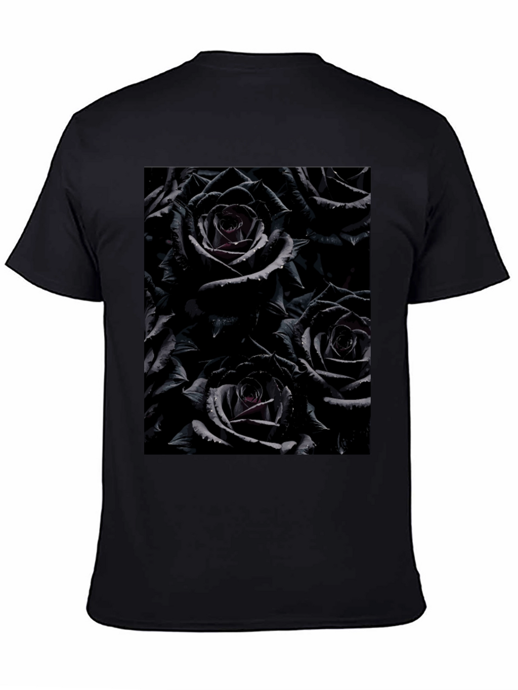 Black Roses Graphic Tee - Gothic Floral Design