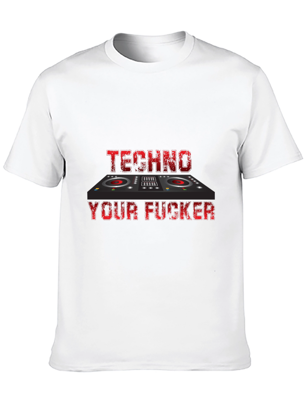 Techno DJ Graphic Tee - Bold Black T-Shirt